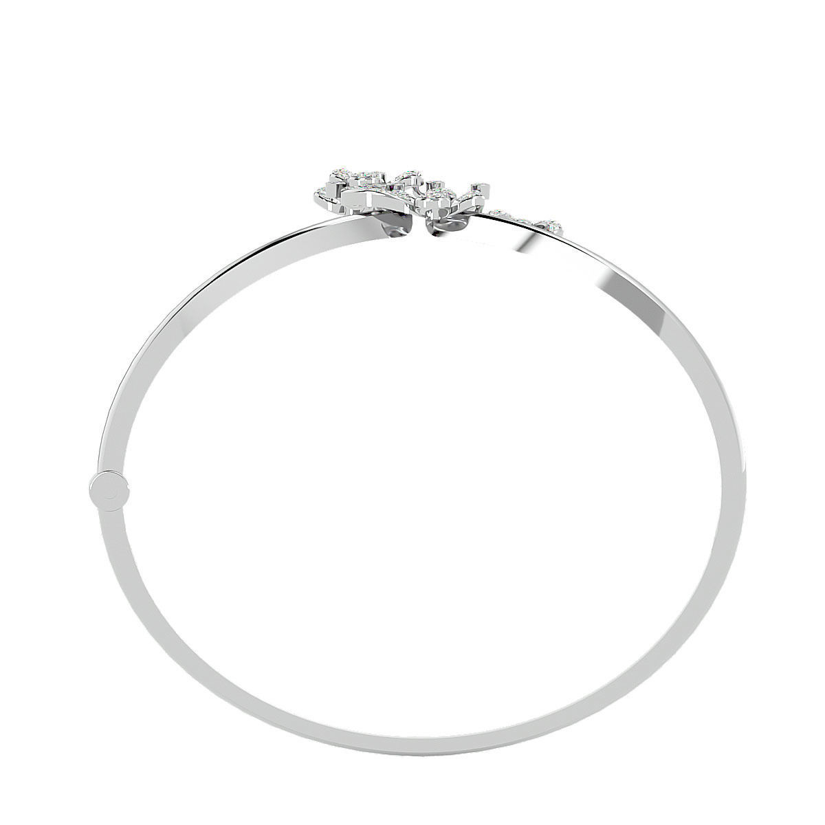 Blooming Flower Diamond bracelet 3dm stl render detail 3D print model_11