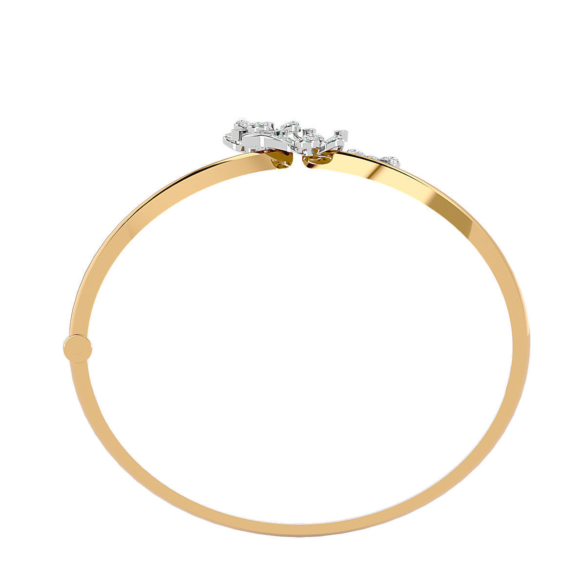 Blooming Flower Diamond bracelet 3dm stl render detail 3D print model_10