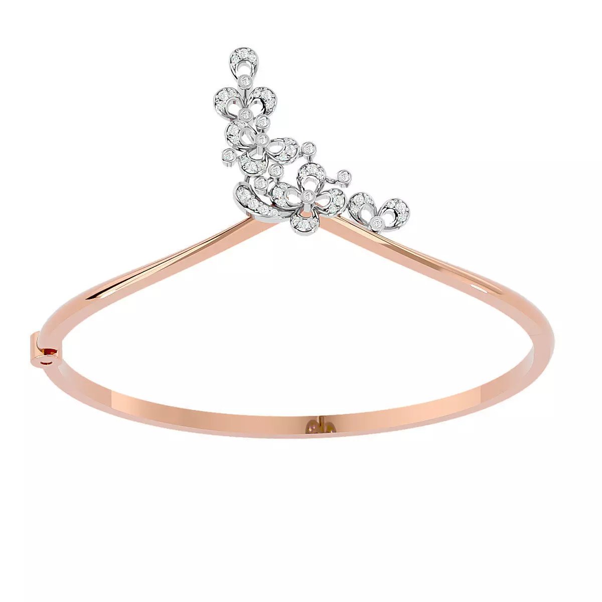 Blooming Flower Diamond bracelet 3dm stl render detail 3D print model_0