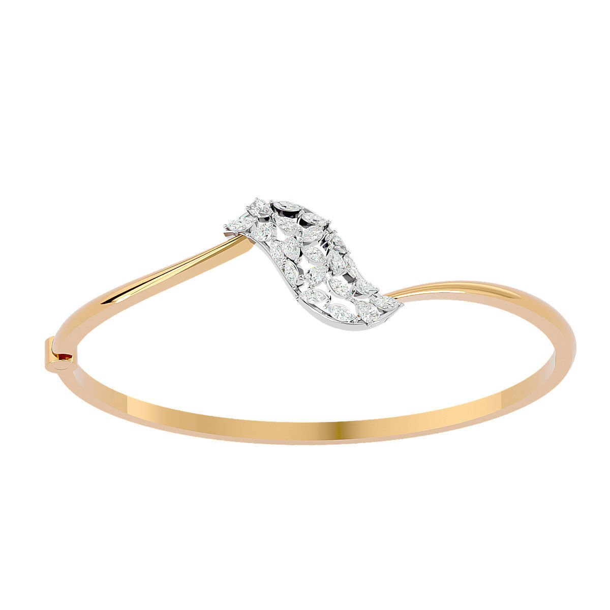 Leaf Pear Diamond Bracelet 3dm stl render detail 3D print model_12