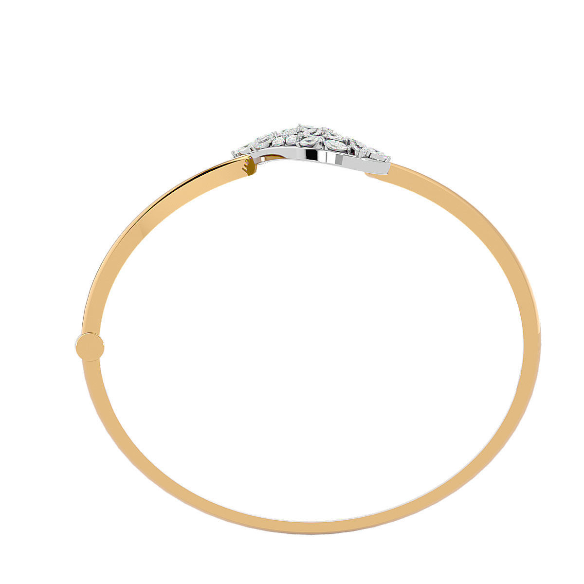 Leaf Pear Diamond Bracelet 3dm stl render detail 3D print model_6