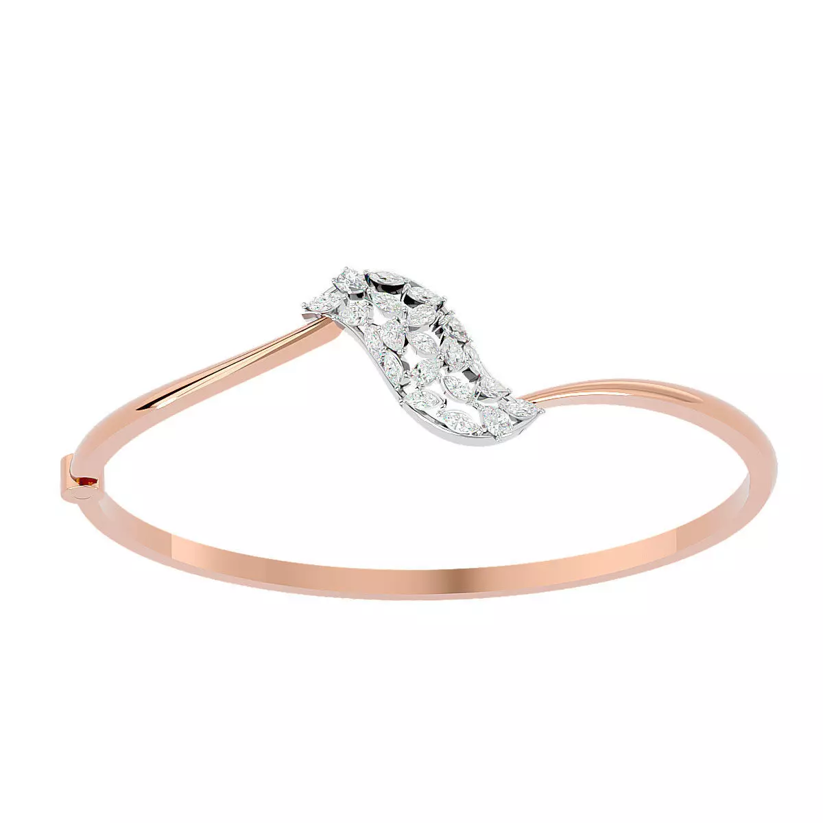 Leaf Pear Diamond Bracelet 3dm stl render detail 3D print model_0