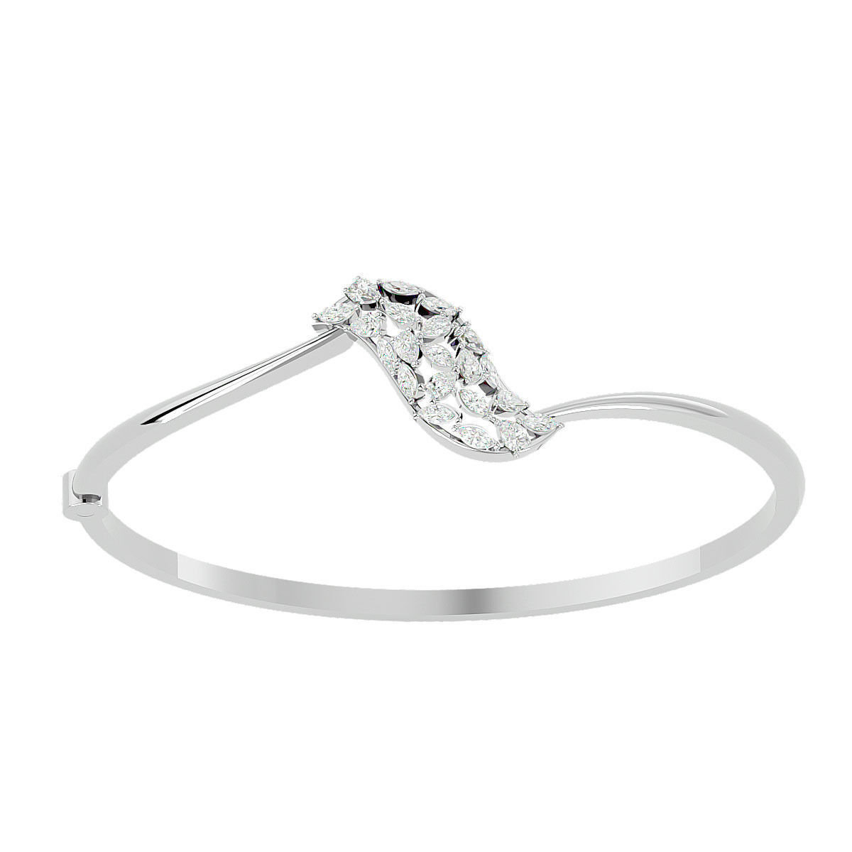 Leaf Pear Diamond Bracelet 3dm stl render detail 3D print model_13