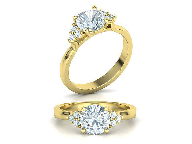 Paradise Engagement ring Many sizes  3D print model 3D print model