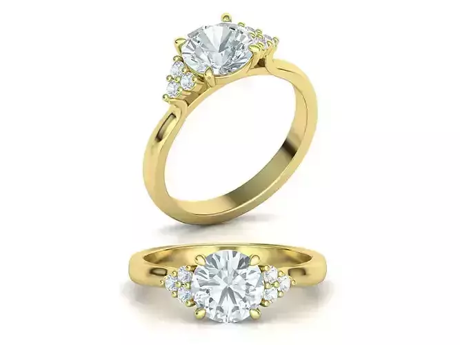 Paradise Engagement ring Many sizes  3D print model 3D print model