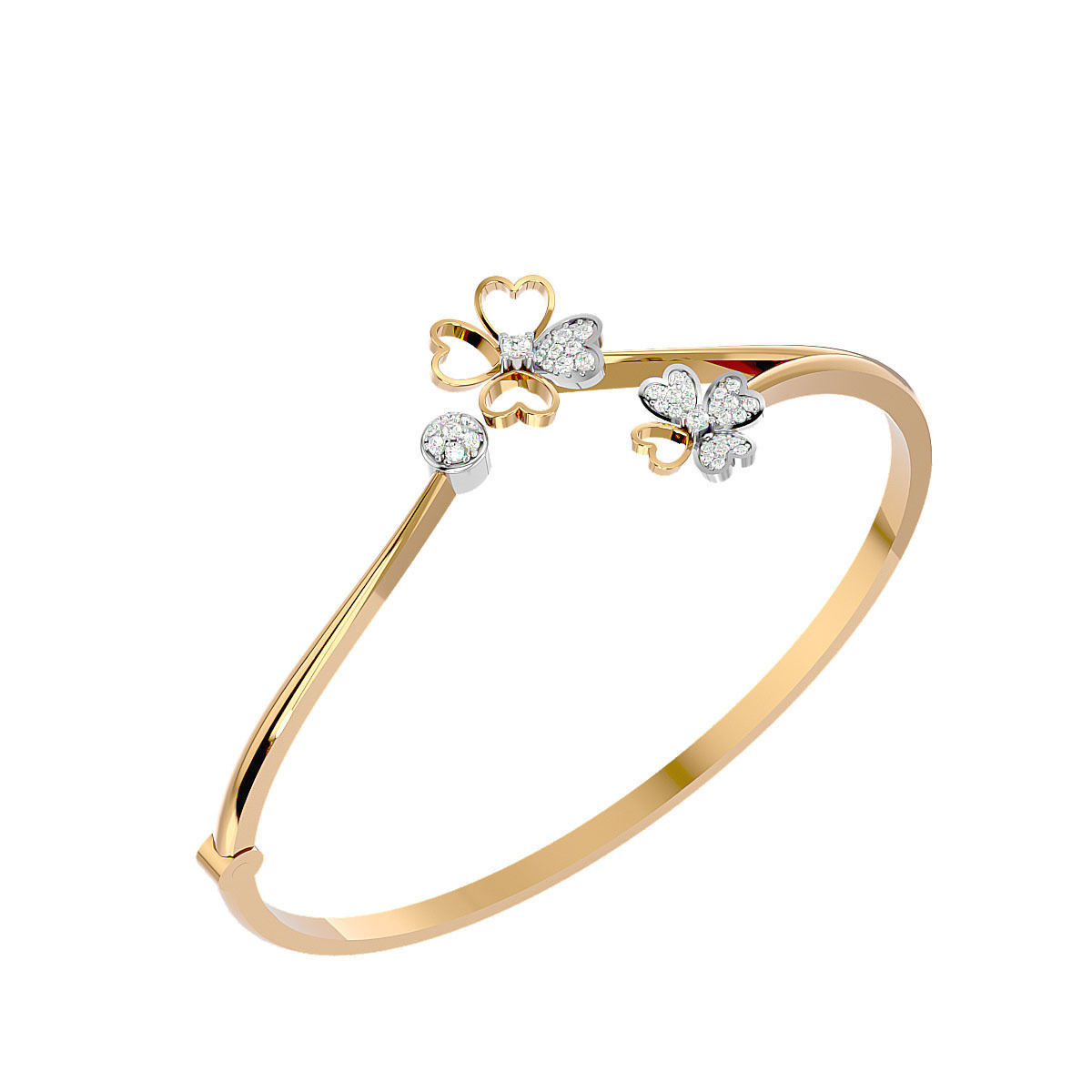 Blooming Flower Bracelet 3dm stl render detail 3D print model 3D print model_13