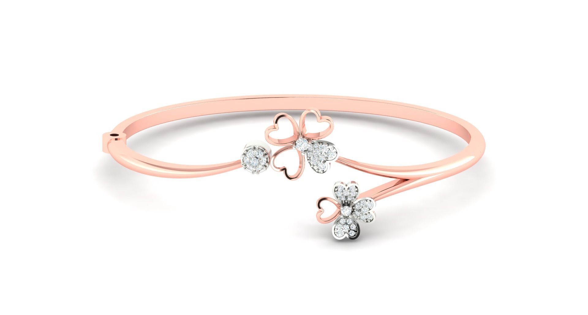 Blooming Flower Bracelet 3dm stl render detail 3D print model 3D print model_1