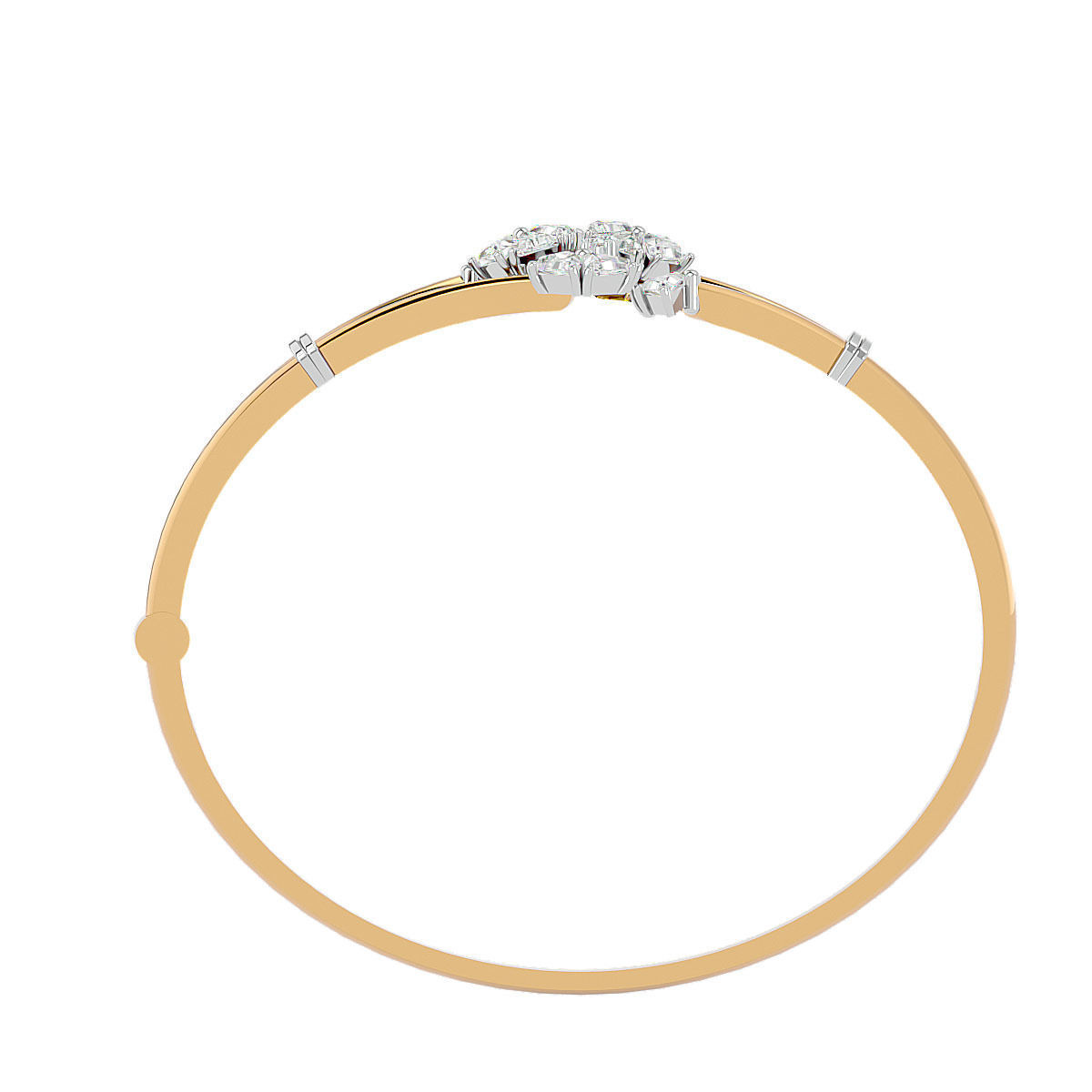 Blooming Flower Diamond Bracelet 3dm stl render detail 3D print model_10