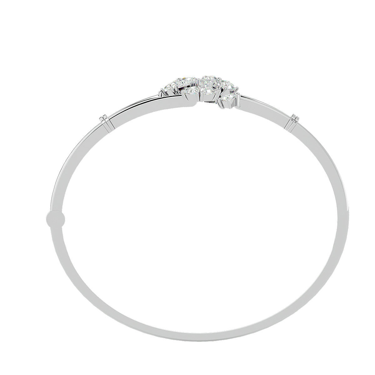 Blooming Flower Diamond Bracelet 3dm stl render detail 3D print model_12