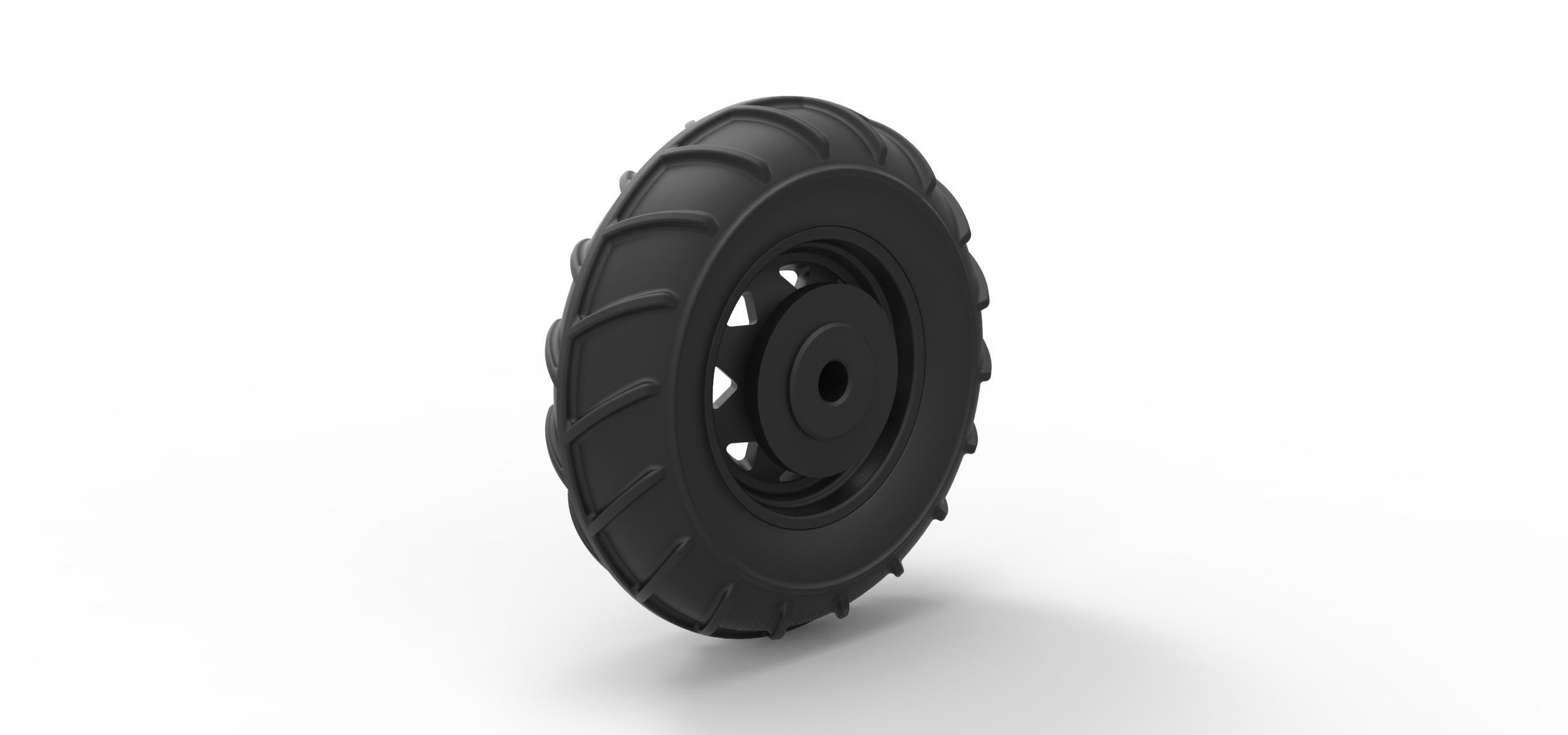 Front wheel from Mud dragster 3D print model_3
