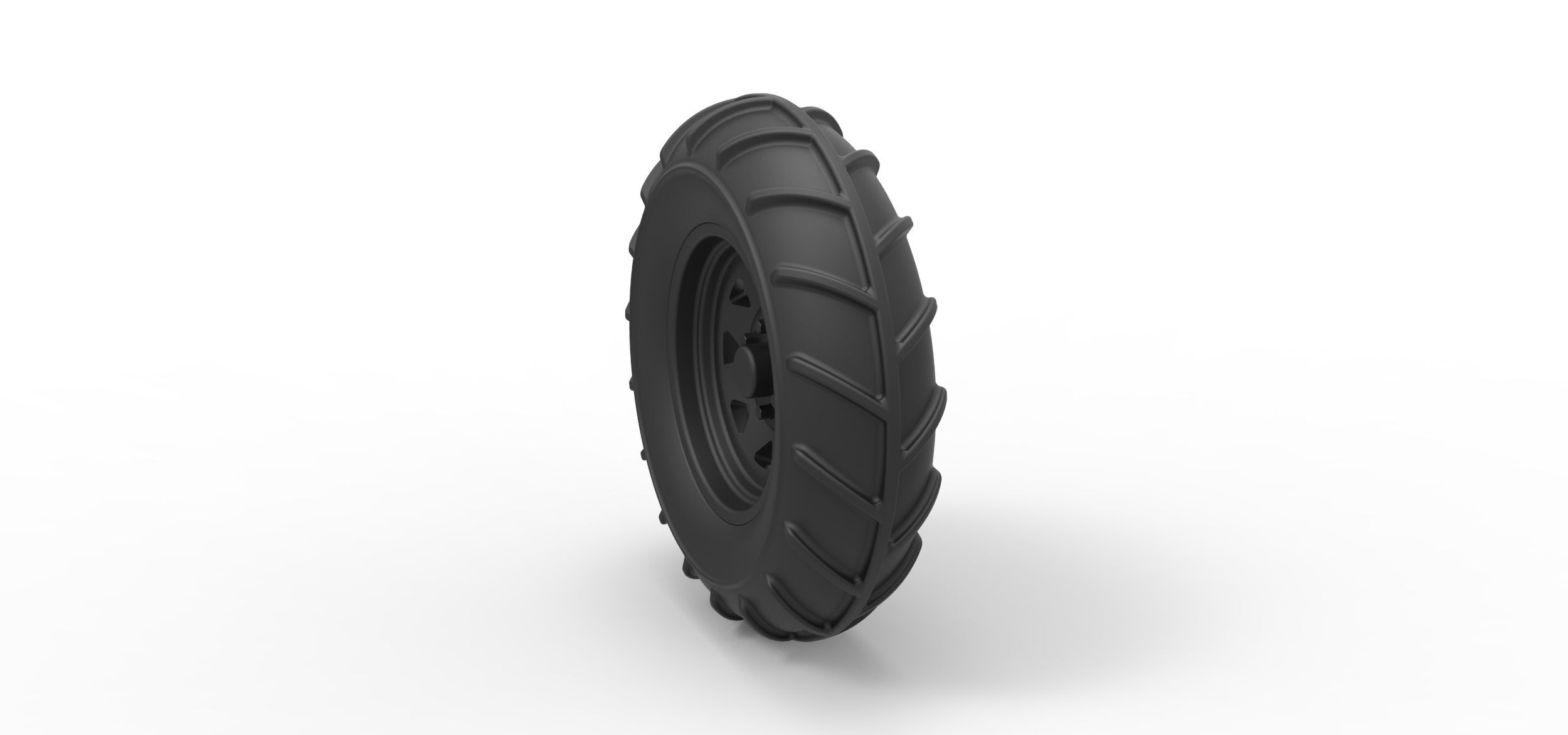Front wheel from Mud dragster 3D print model_1