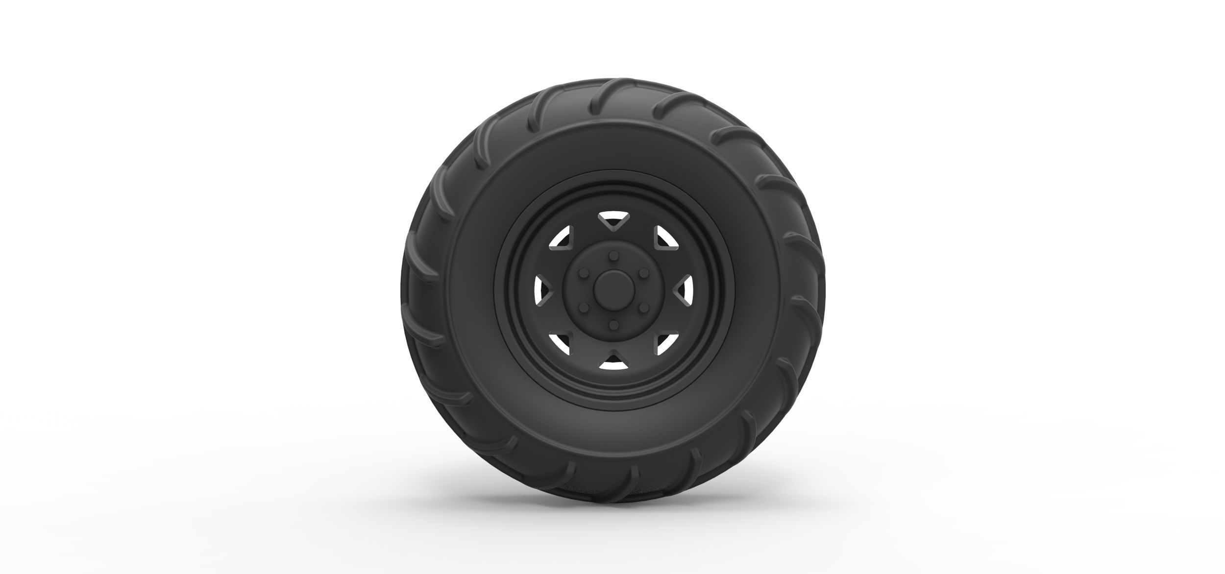Front wheel from Mud dragster 3D print model_4