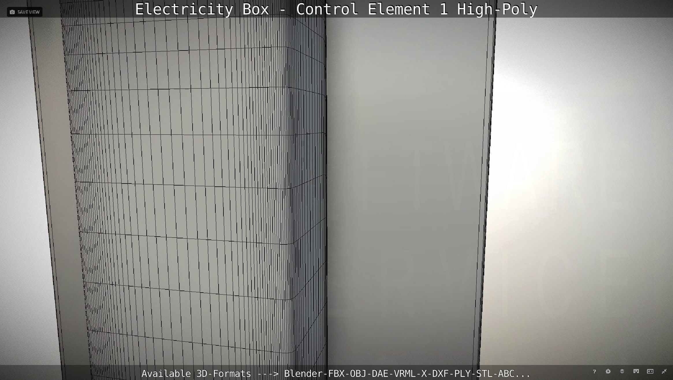 Electricity Box - Control Element 1 High-Poly Version 3D model_76