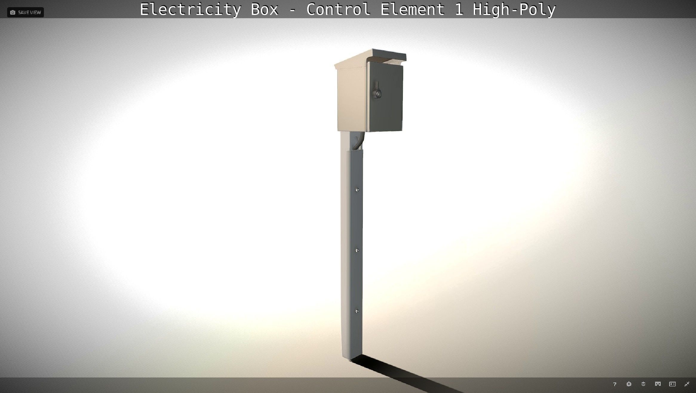 Electricity Box - Control Element 1 High-Poly Version 3D model_7