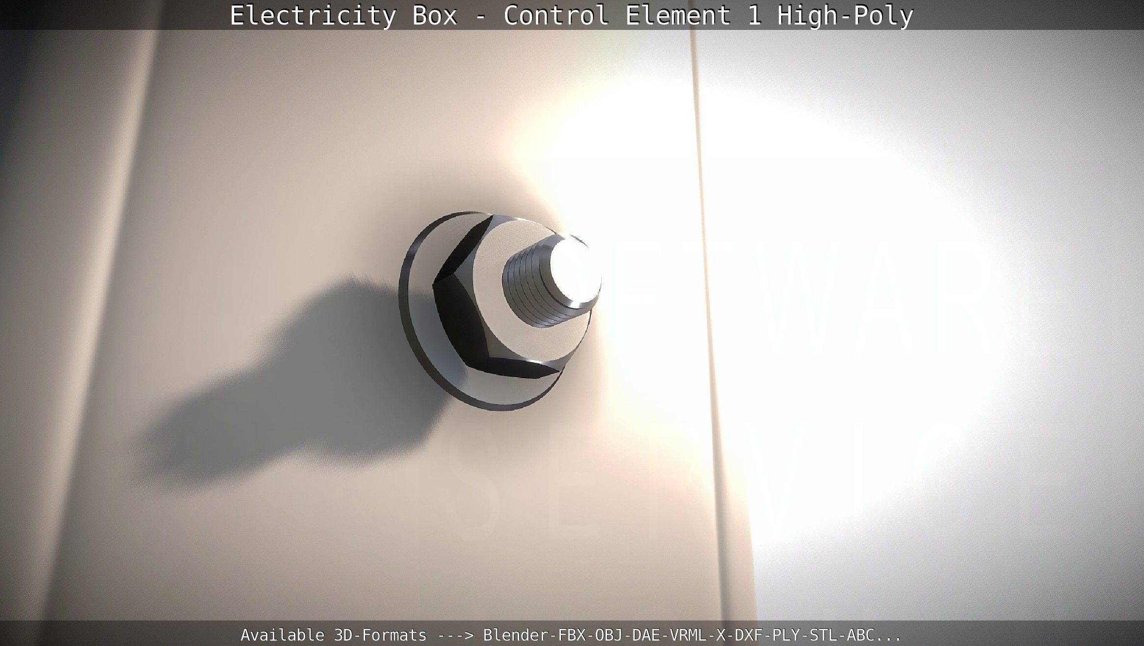 Electricity Box - Control Element 1 High-Poly Version 3D model_45