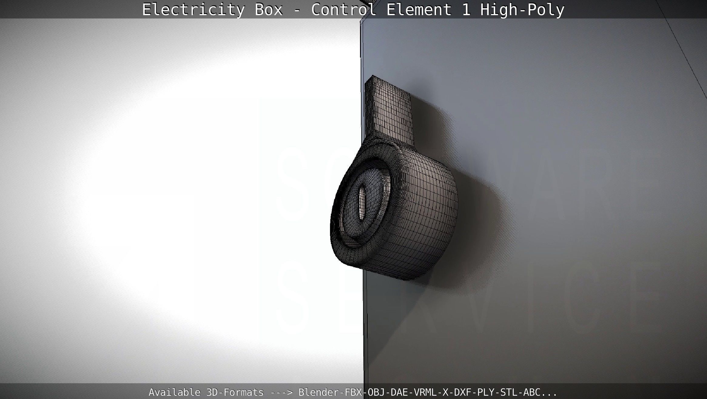 Electricity Box - Control Element 1 High-Poly Version 3D model_69
