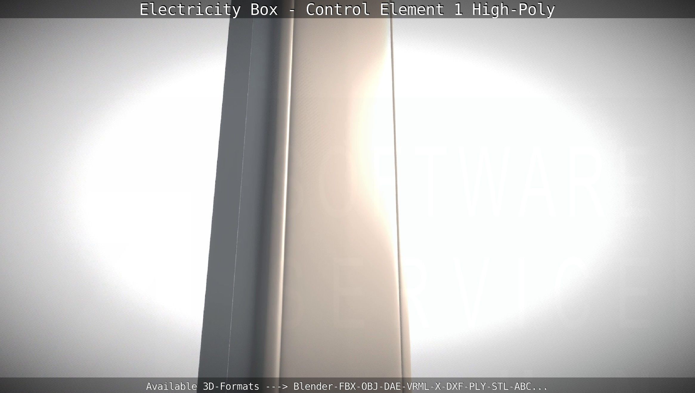 Electricity Box - Control Element 1 High-Poly Version 3D model_49