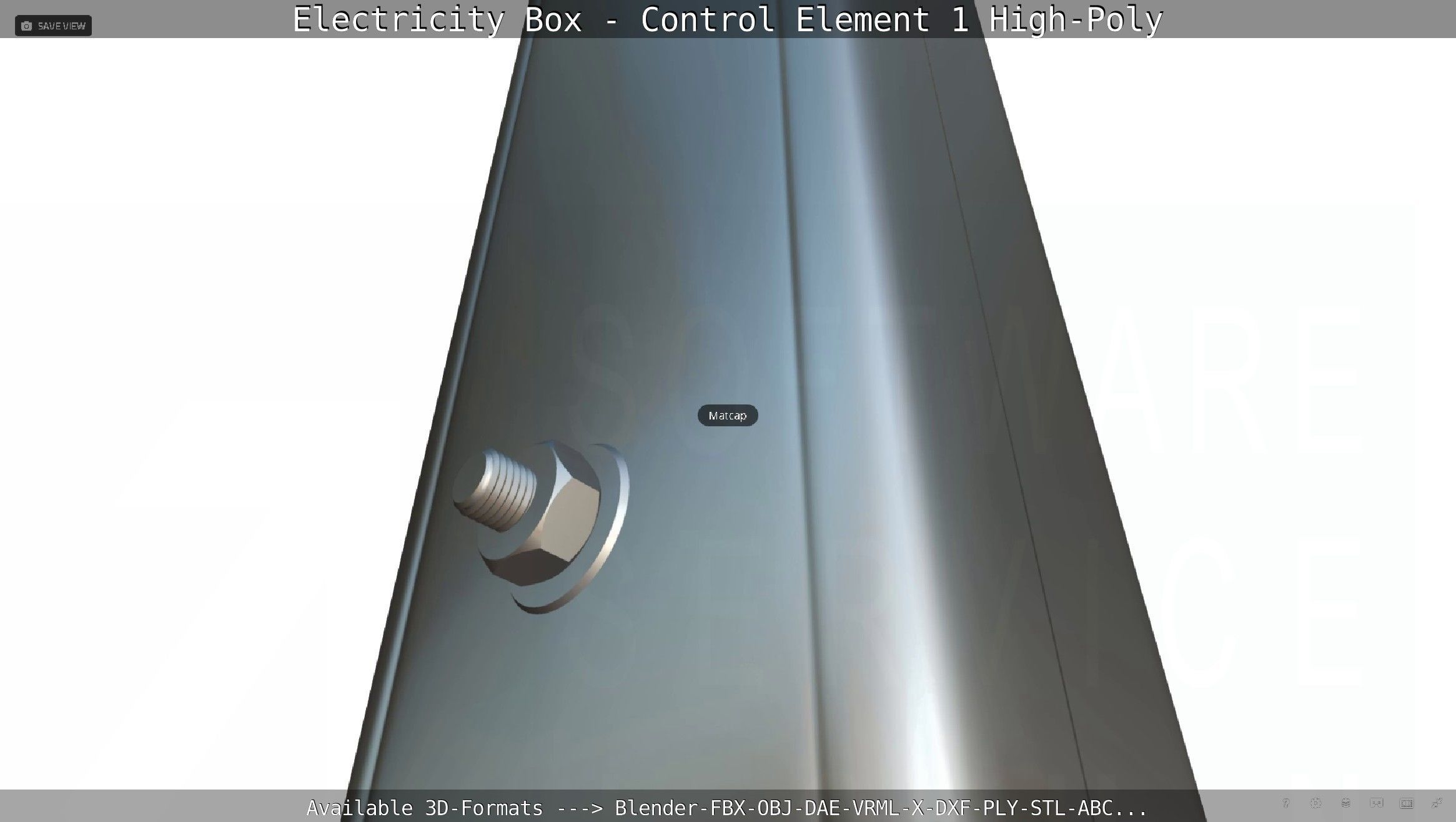 Electricity Box - Control Element 1 High-Poly Version 3D model_88