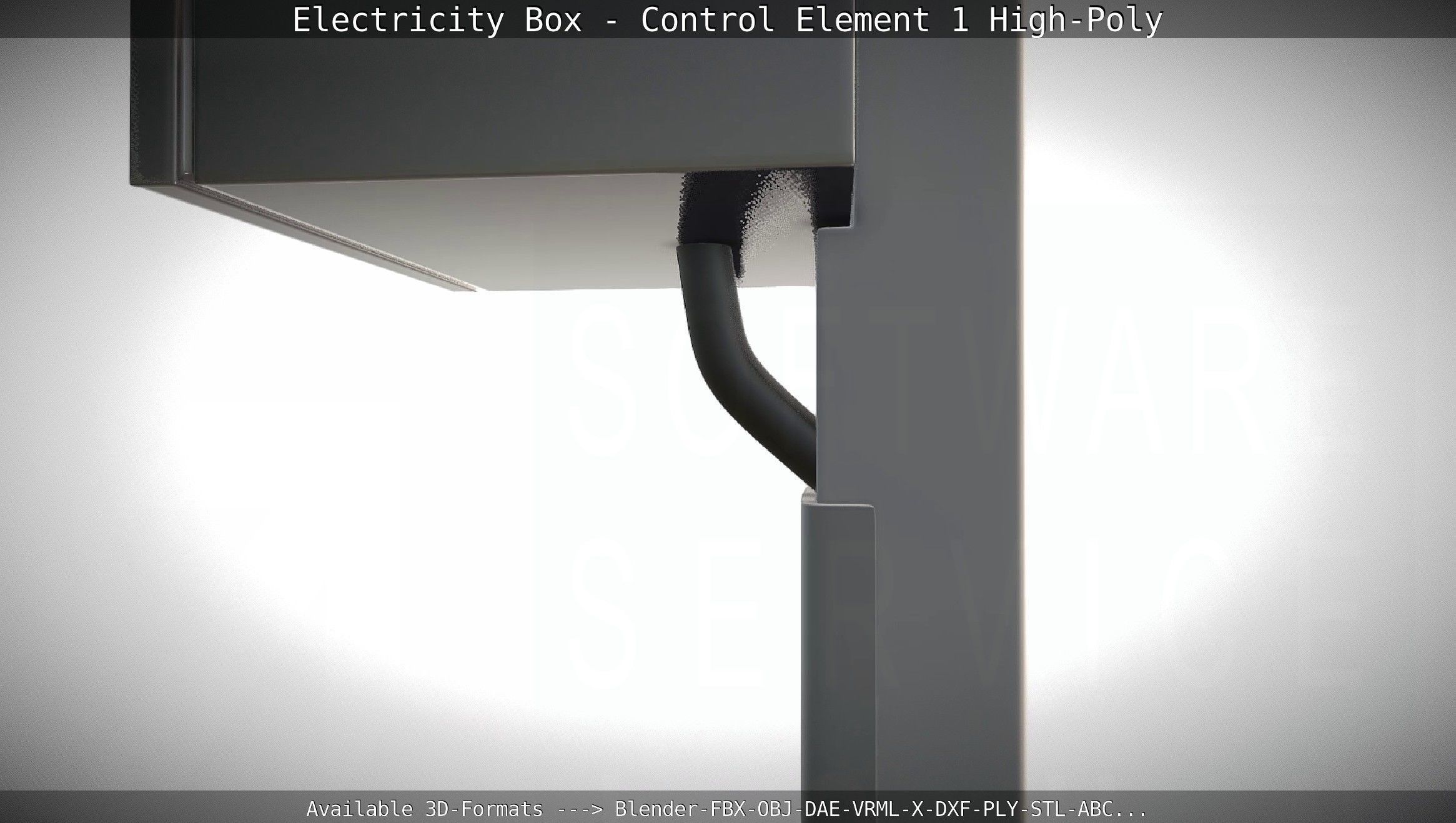 Electricity Box - Control Element 1 High-Poly Version 3D model_29