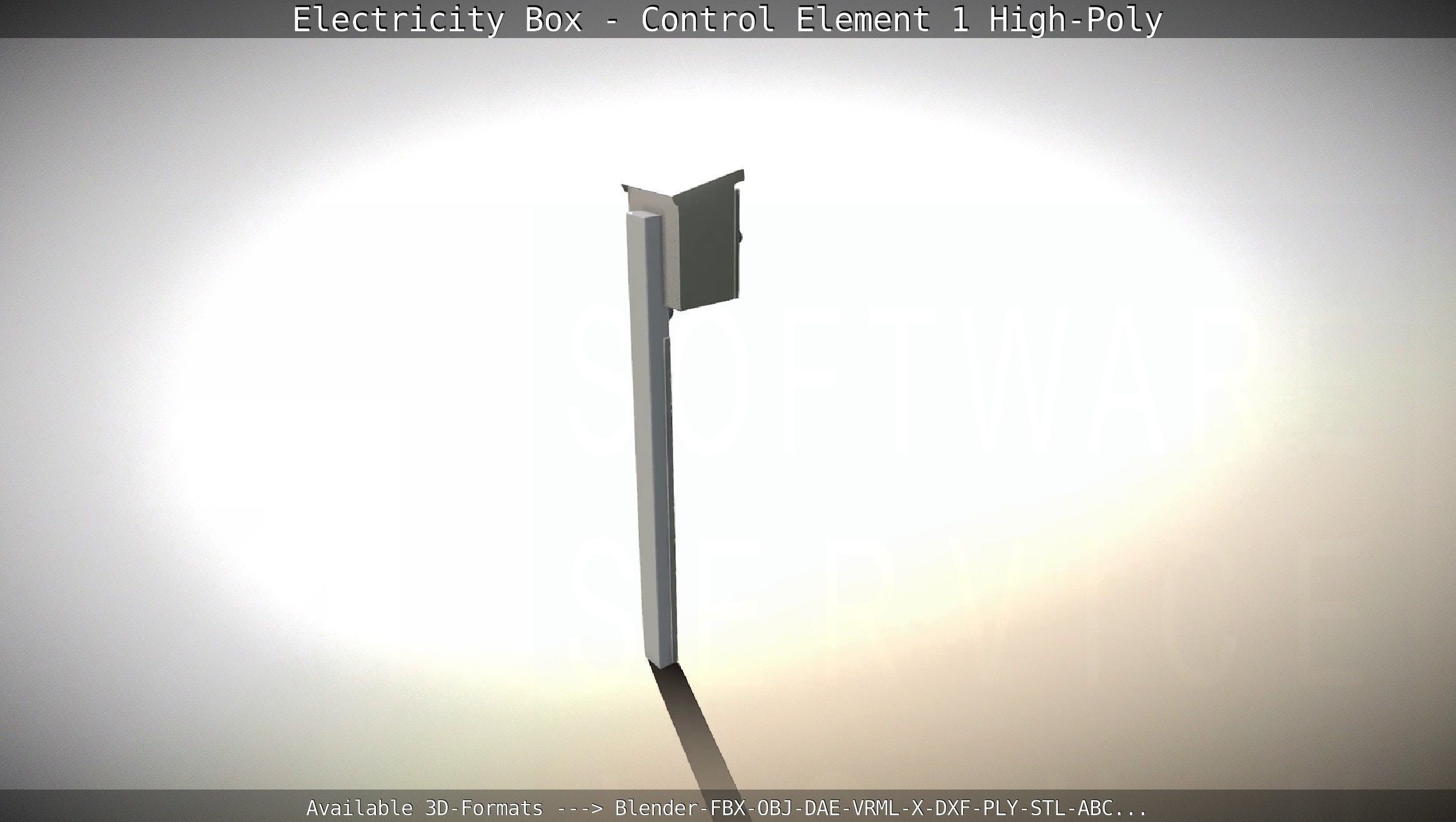 Electricity Box - Control Element 1 High-Poly Version 3D model_59
