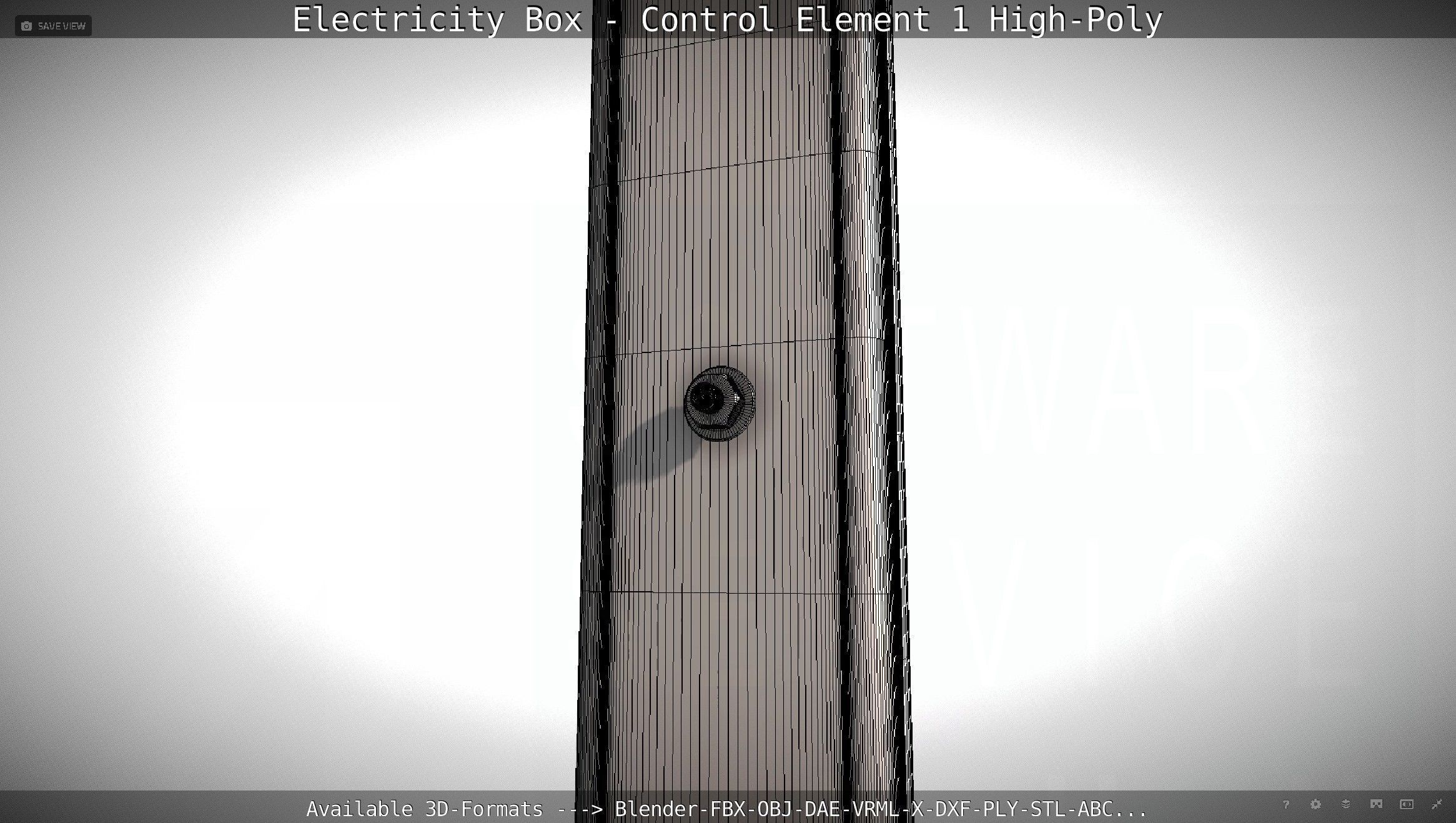 Electricity Box - Control Element 1 High-Poly Version 3D model_81