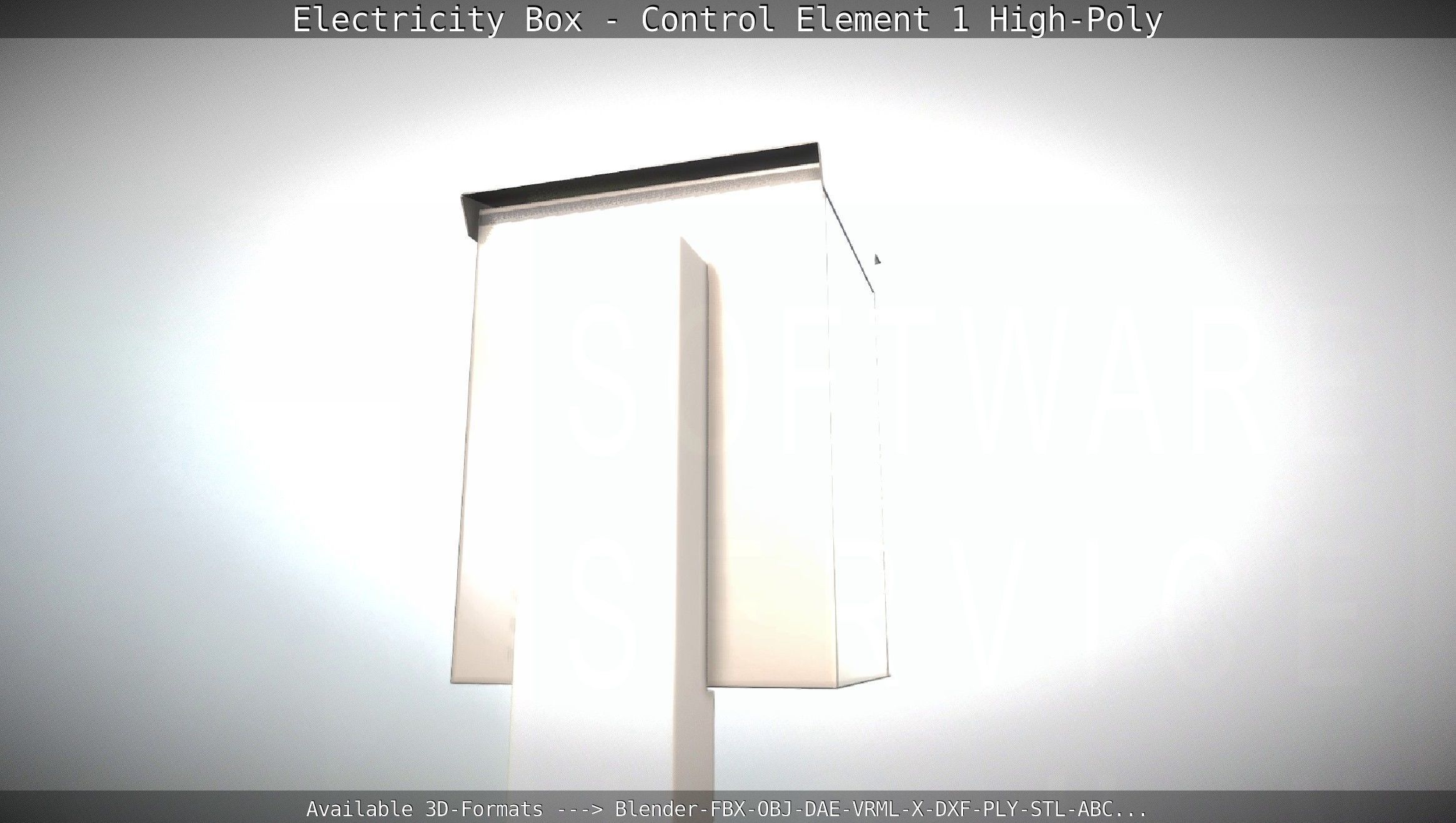 Electricity Box - Control Element 1 High-Poly Version 3D model_15