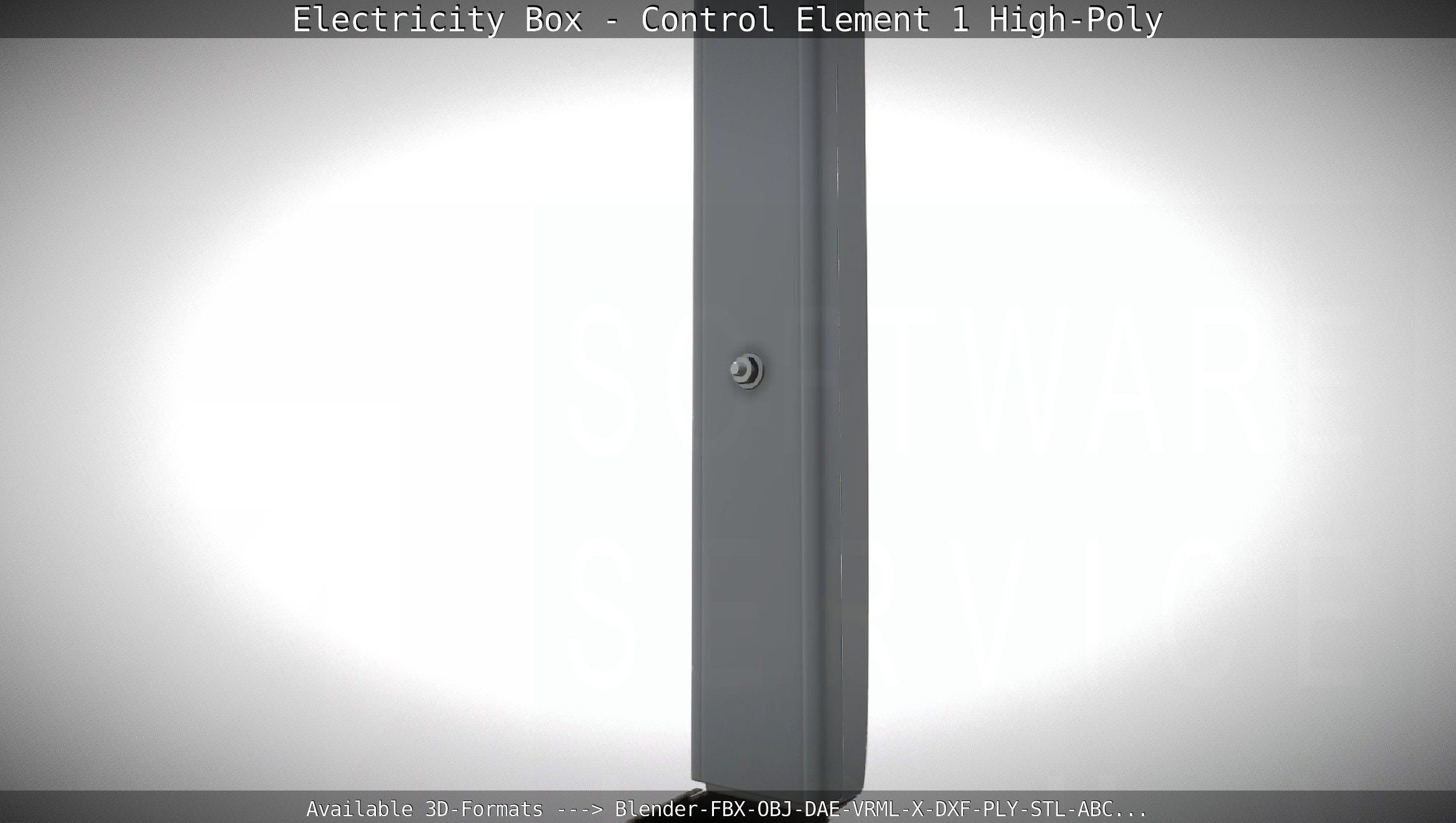 Electricity Box - Control Element 1 High-Poly Version 3D model_33