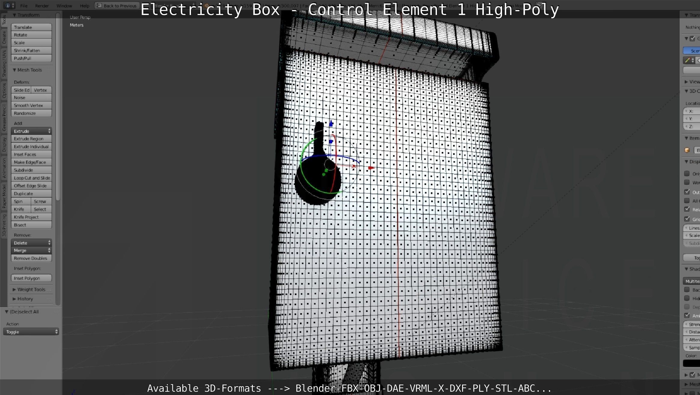 Electricity Box - Control Element 1 High-Poly Version 3D model_120