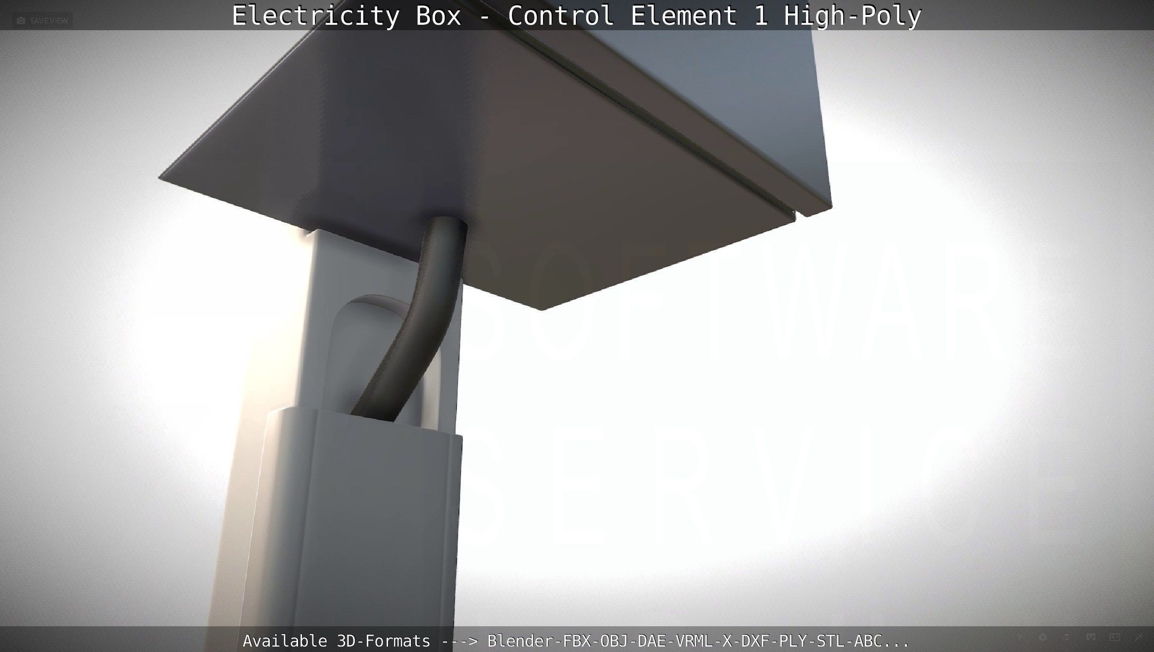 Electricity Box - Control Element 1 High-Poly Version 3D model_26