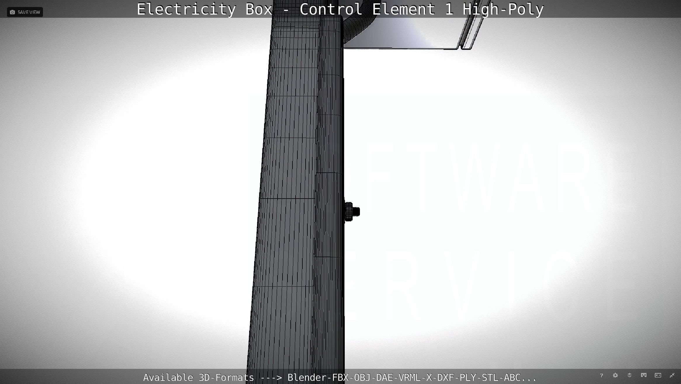 Electricity Box - Control Element 1 High-Poly Version 3D model_78