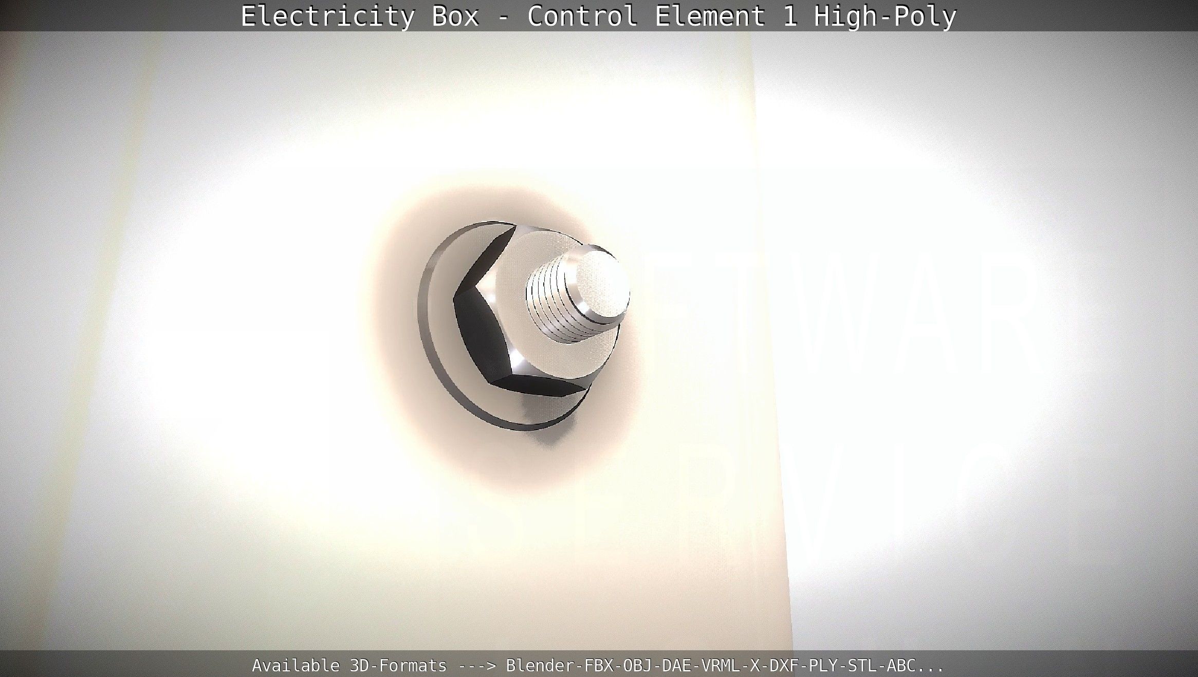 Electricity Box - Control Element 1 High-Poly Version 3D model_42