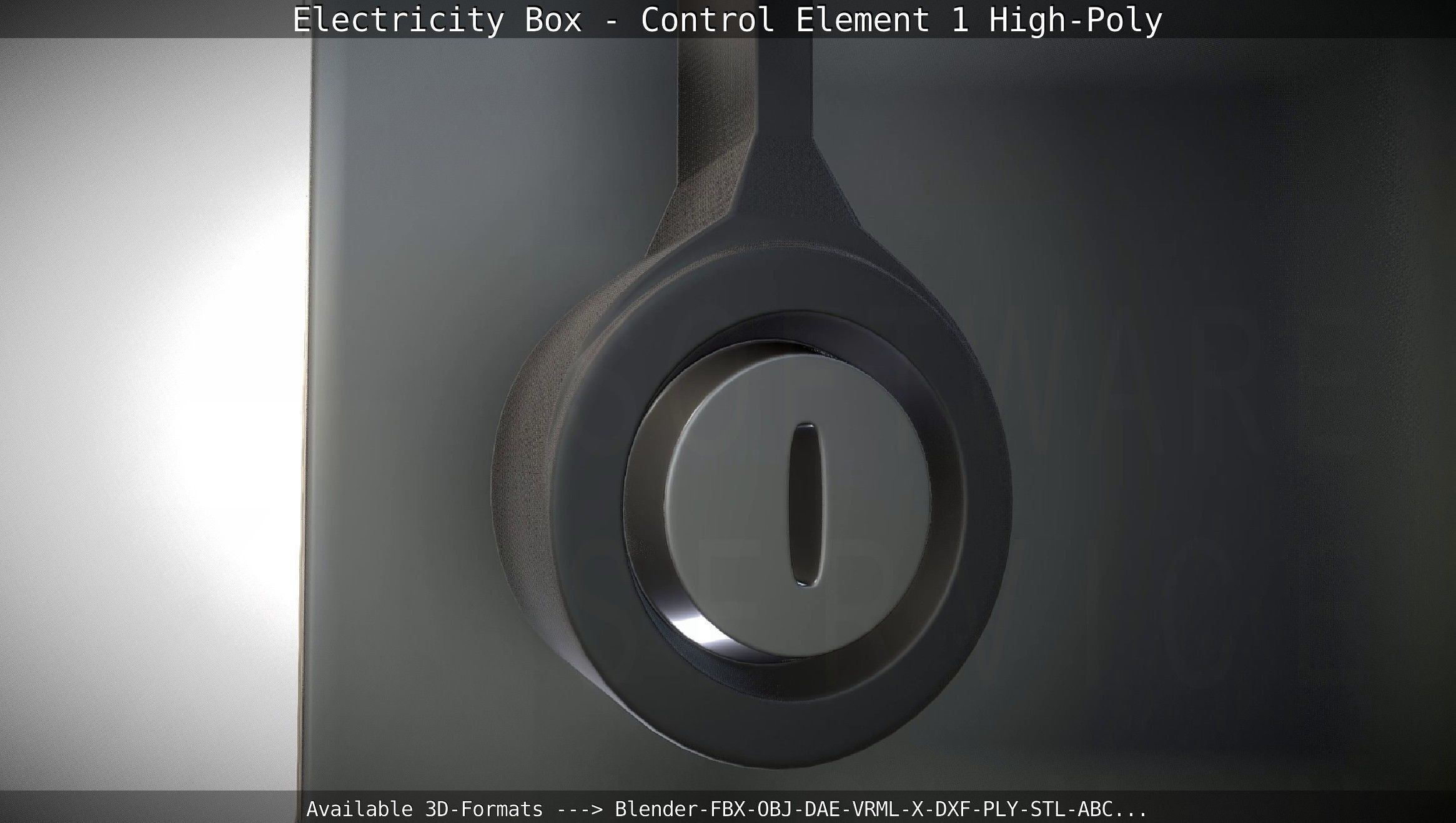 Electricity Box - Control Element 1 High-Poly Version 3D model_2