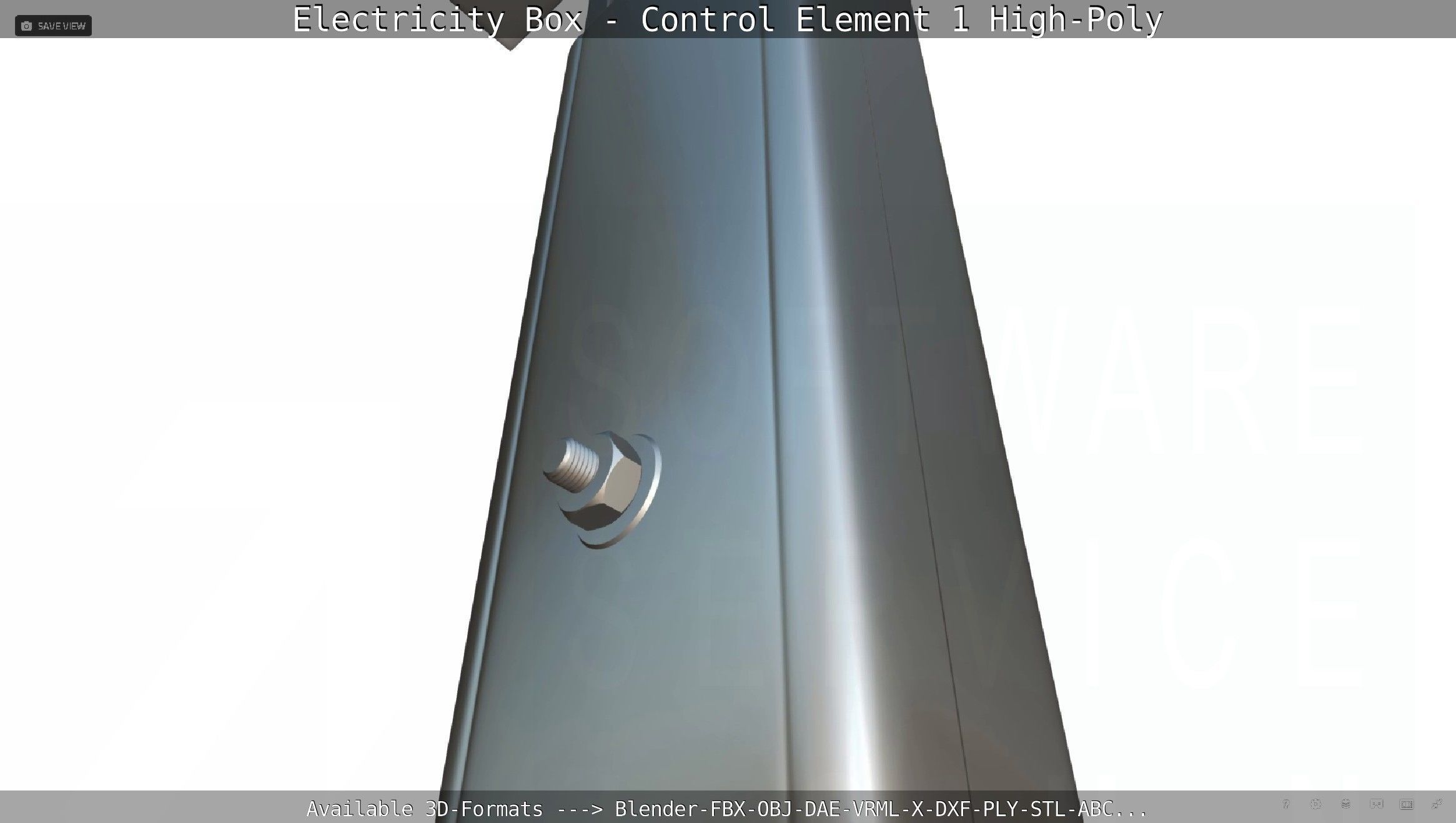 Electricity Box - Control Element 1 High-Poly Version 3D model_93