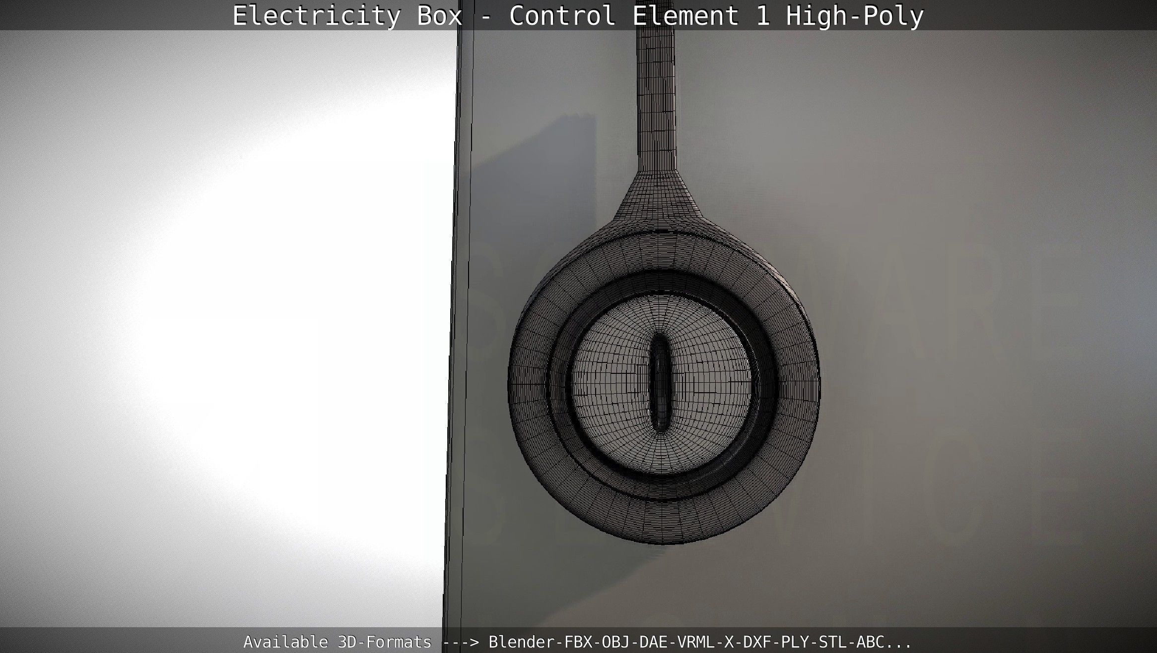 Electricity Box - Control Element 1 High-Poly Version 3D model_67