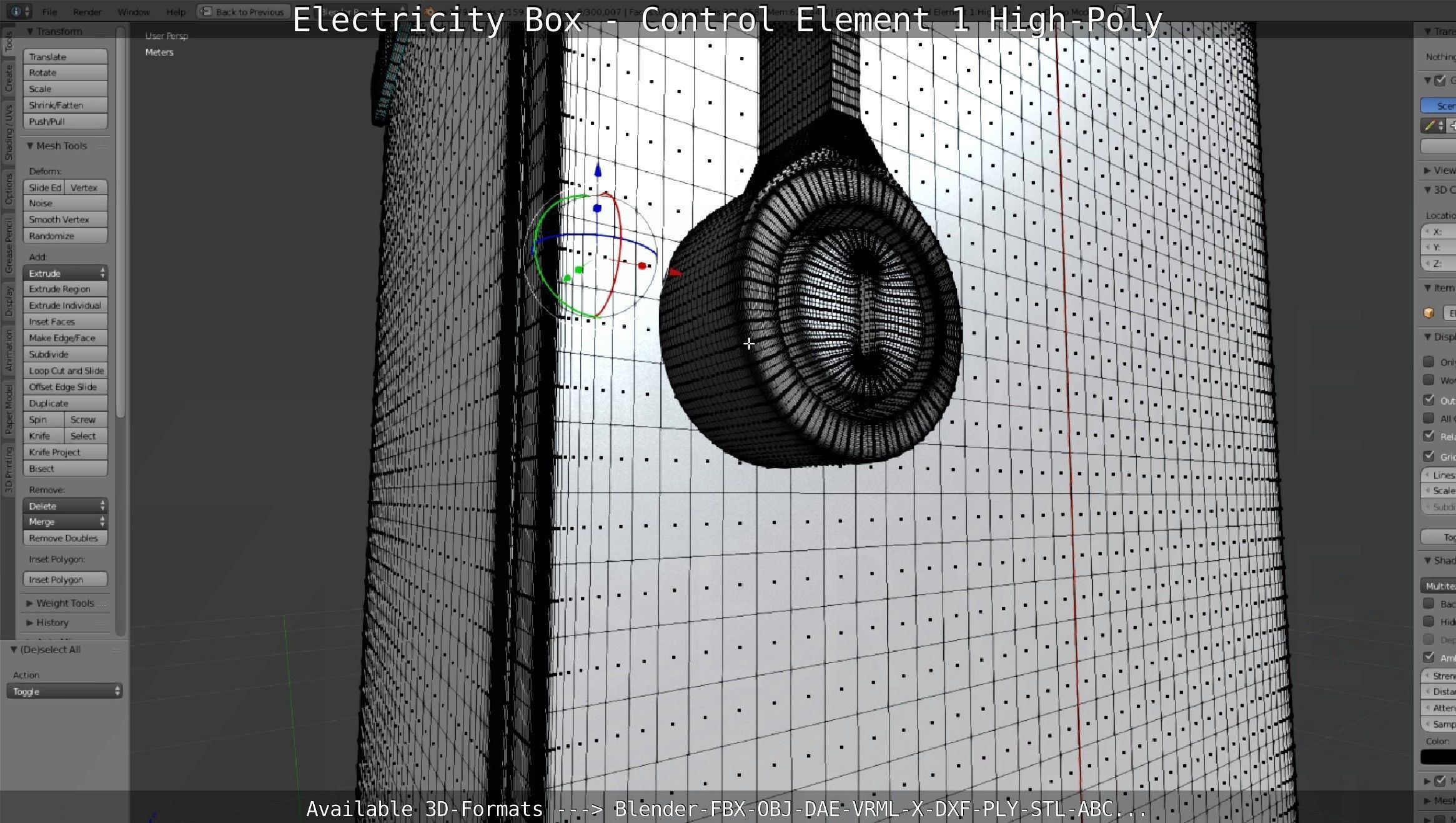Electricity Box - Control Element 1 High-Poly Version 3D model_119