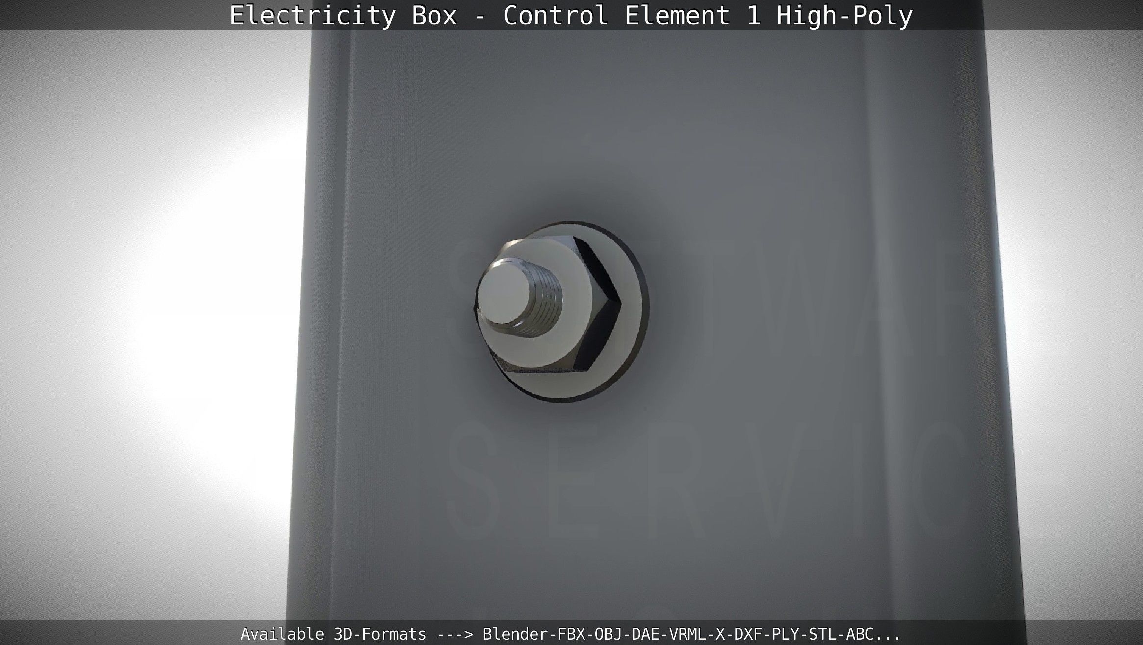 Electricity Box - Control Element 1 High-Poly Version 3D model_38