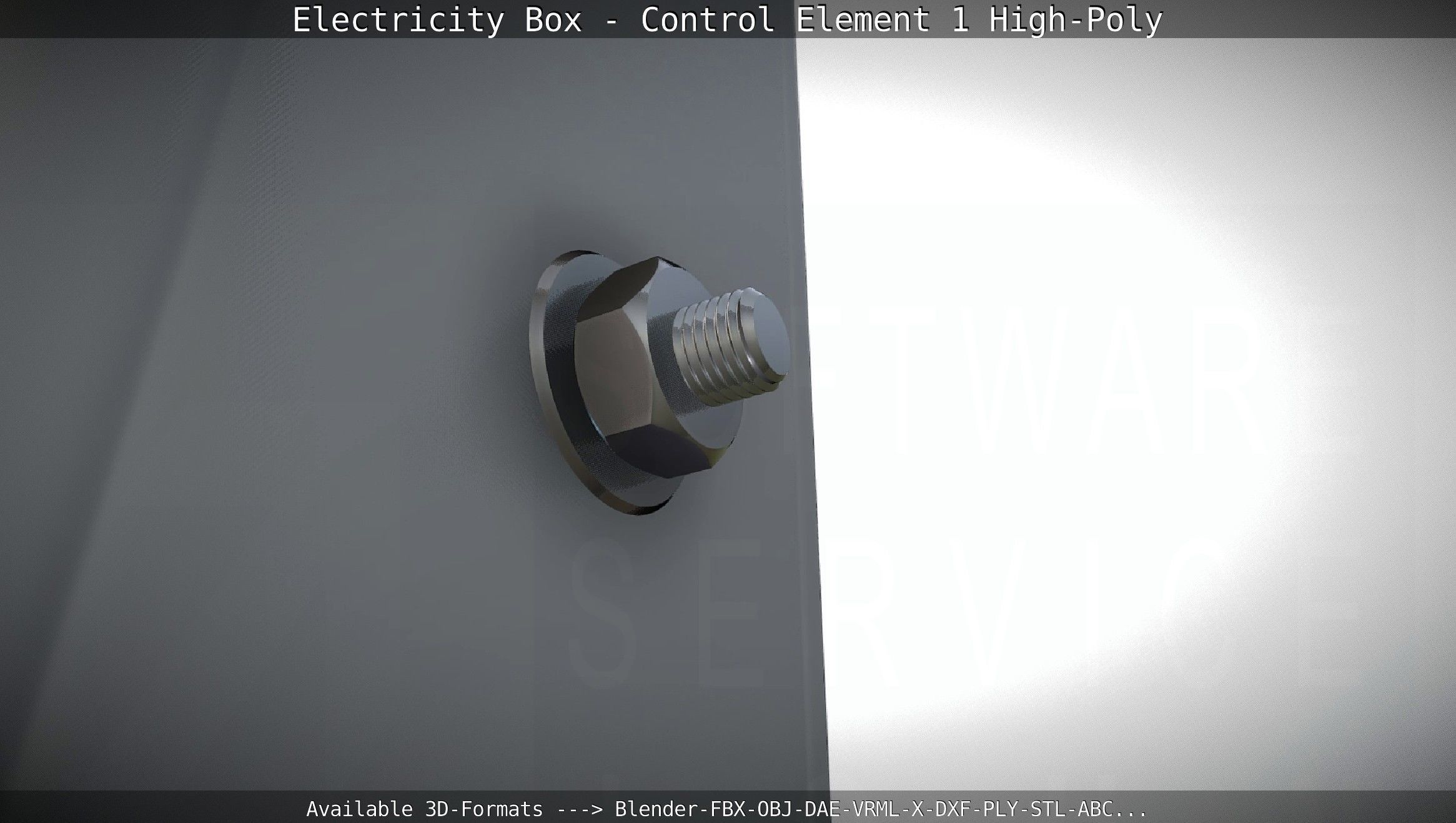 Electricity Box - Control Element 1 High-Poly Version 3D model_40