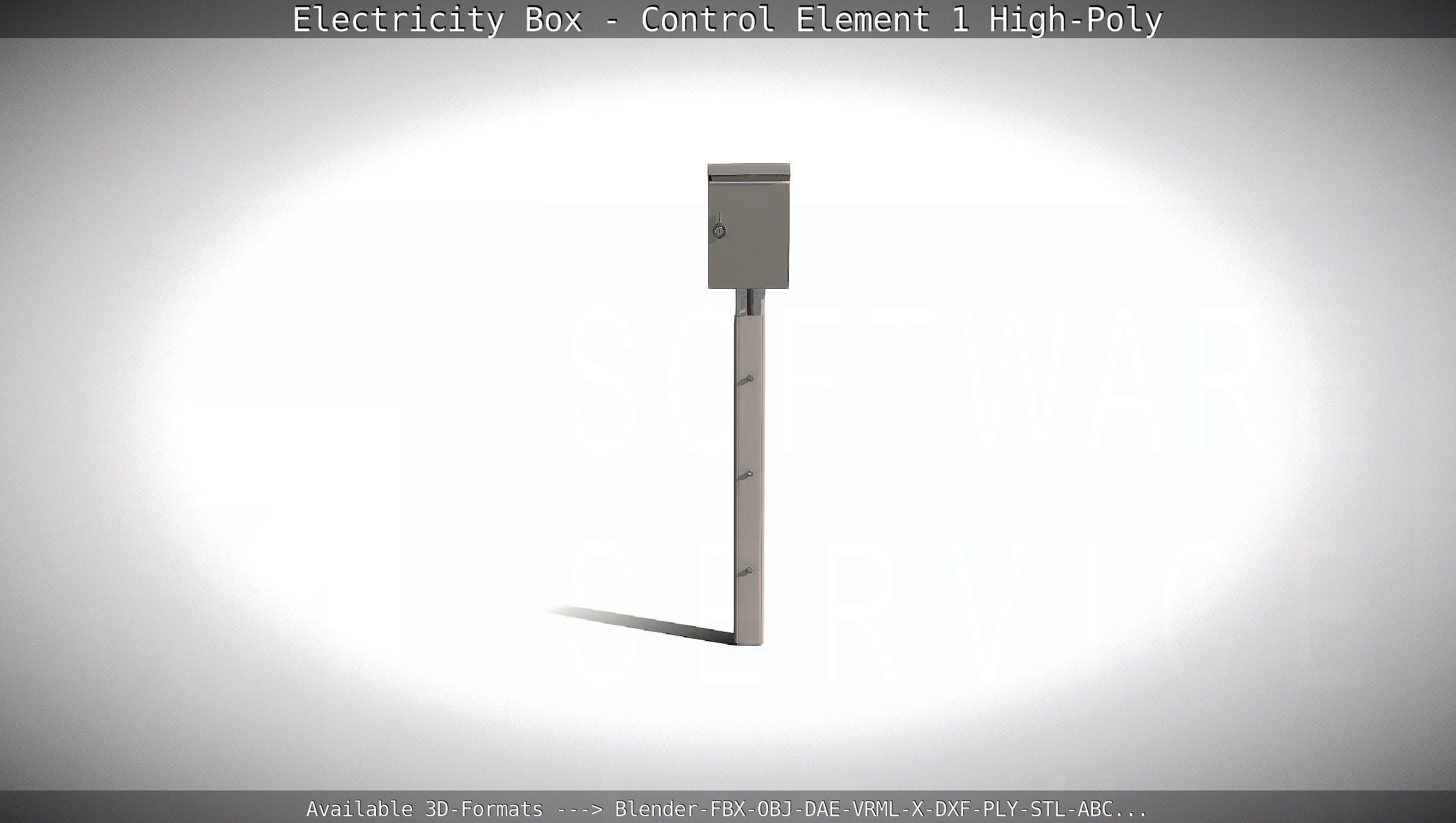 Electricity Box - Control Element 1 High-Poly Version 3D model_61