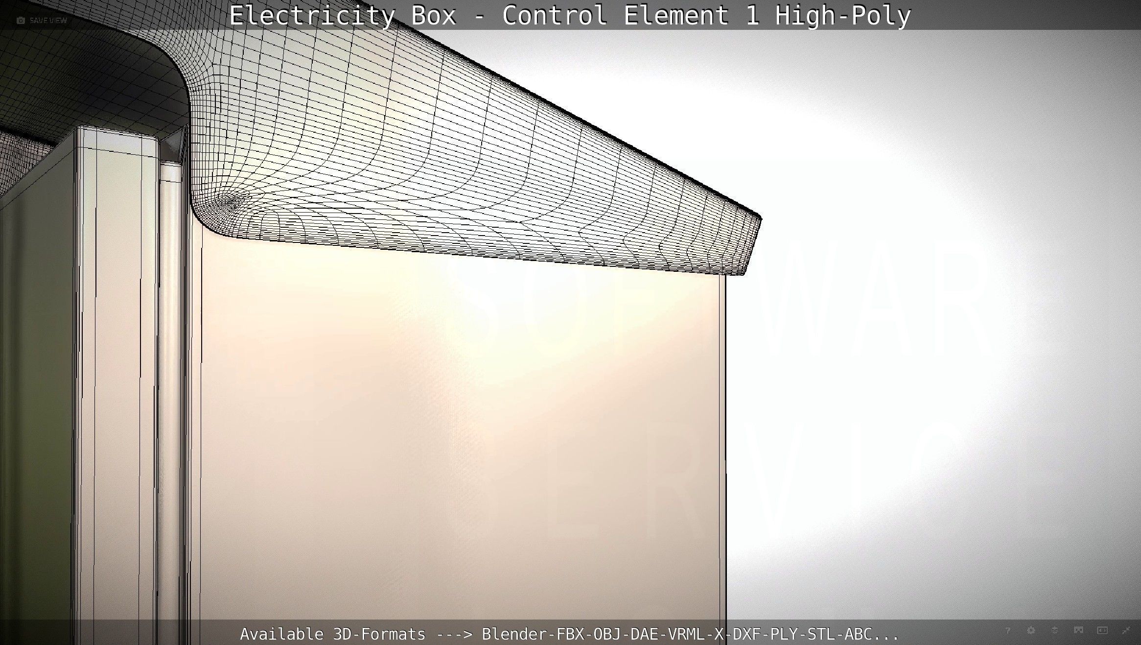 Electricity Box - Control Element 1 High-Poly Version 3D model_73