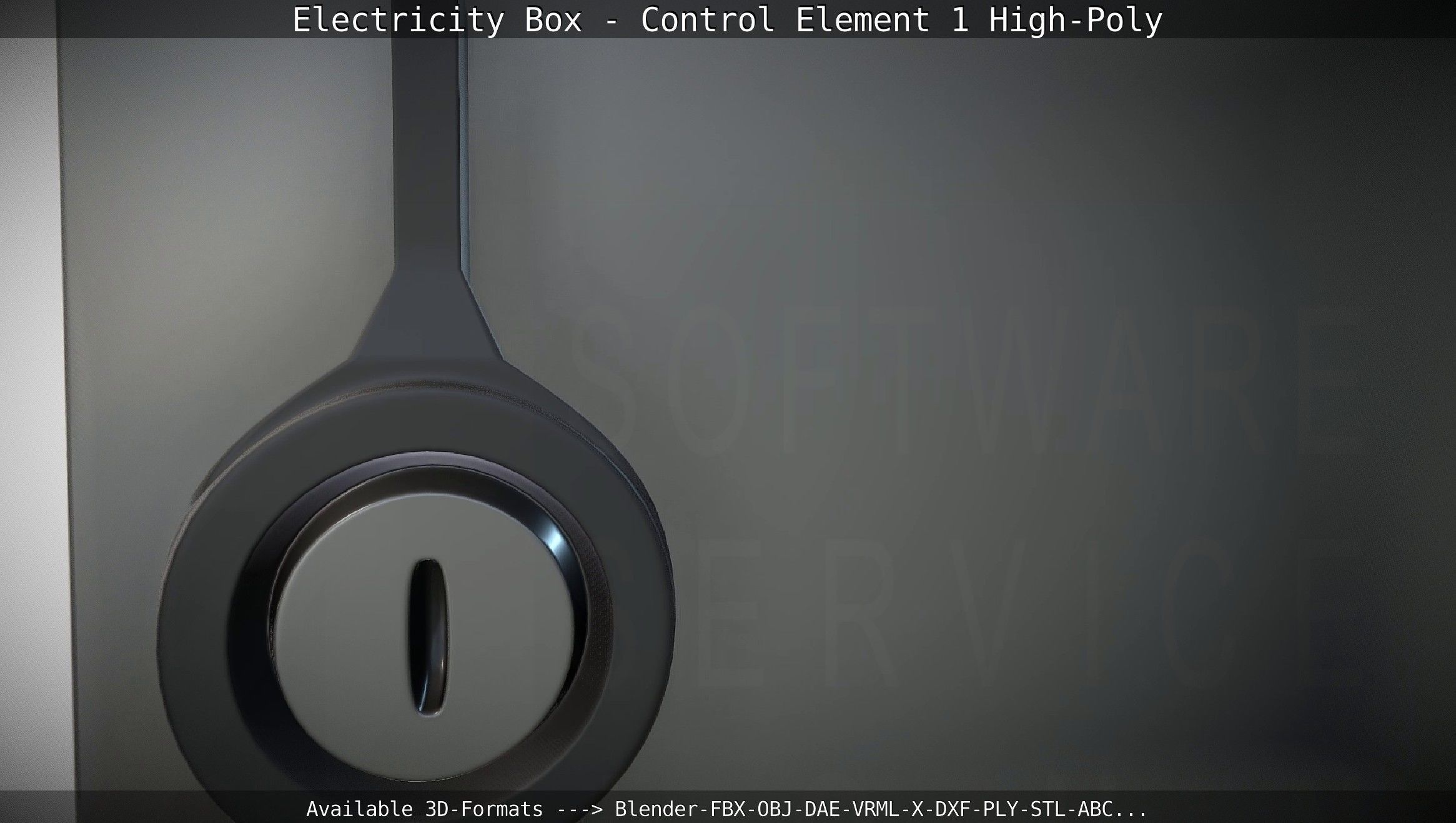 Electricity Box - Control Element 1 High-Poly Version 3D model_22