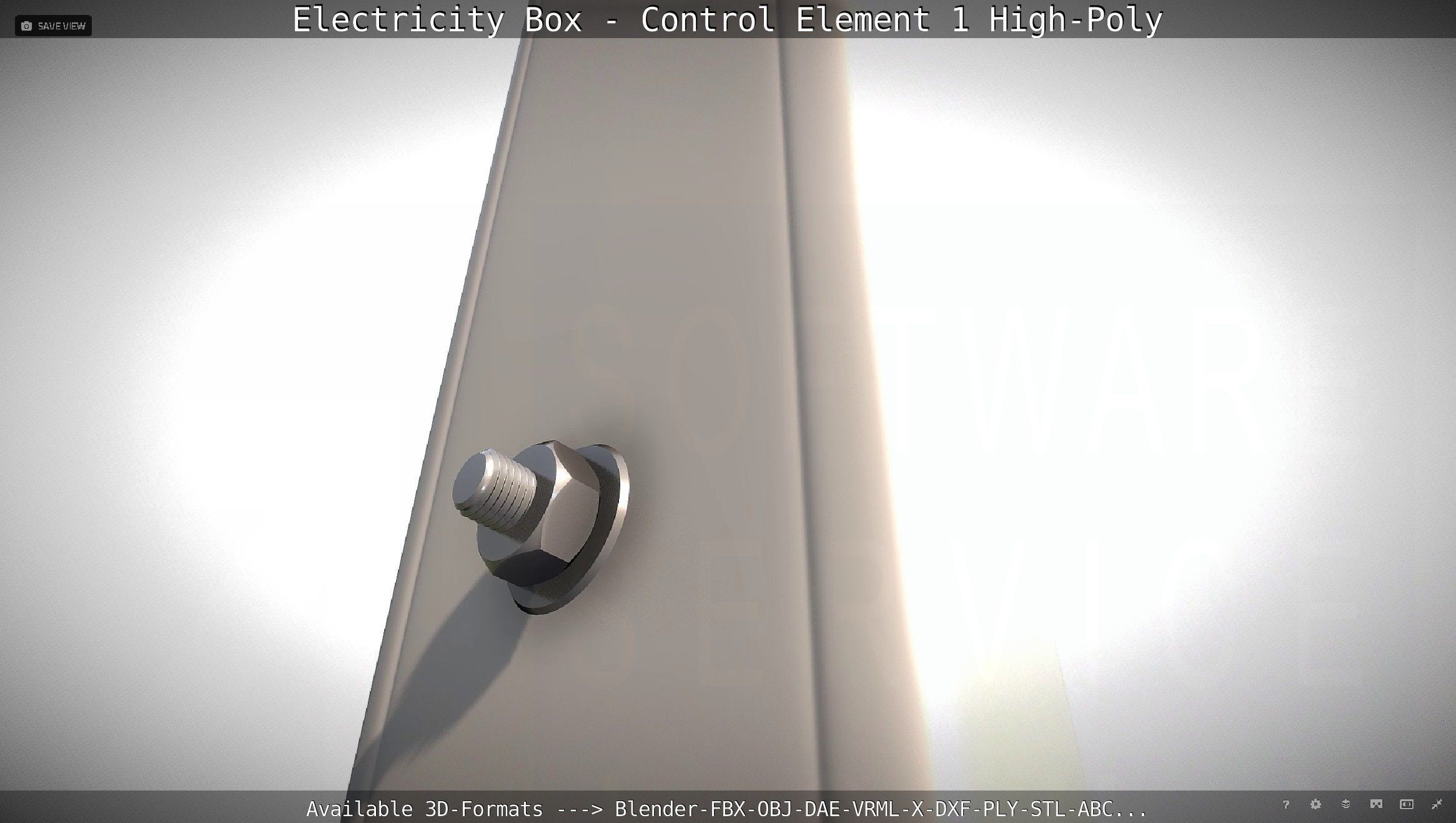 Electricity Box - Control Element 1 High-Poly Version 3D model_87