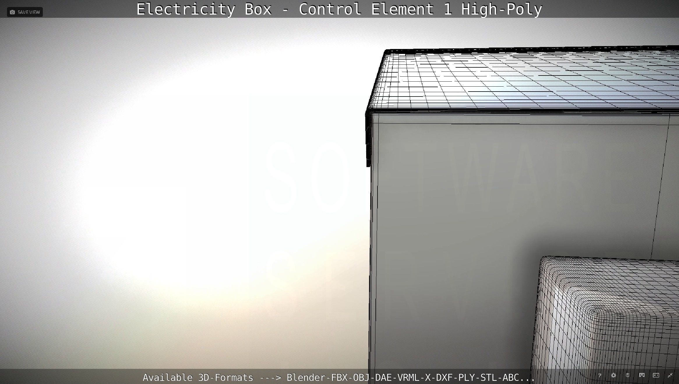 Electricity Box - Control Element 1 High-Poly Version 3D model_75