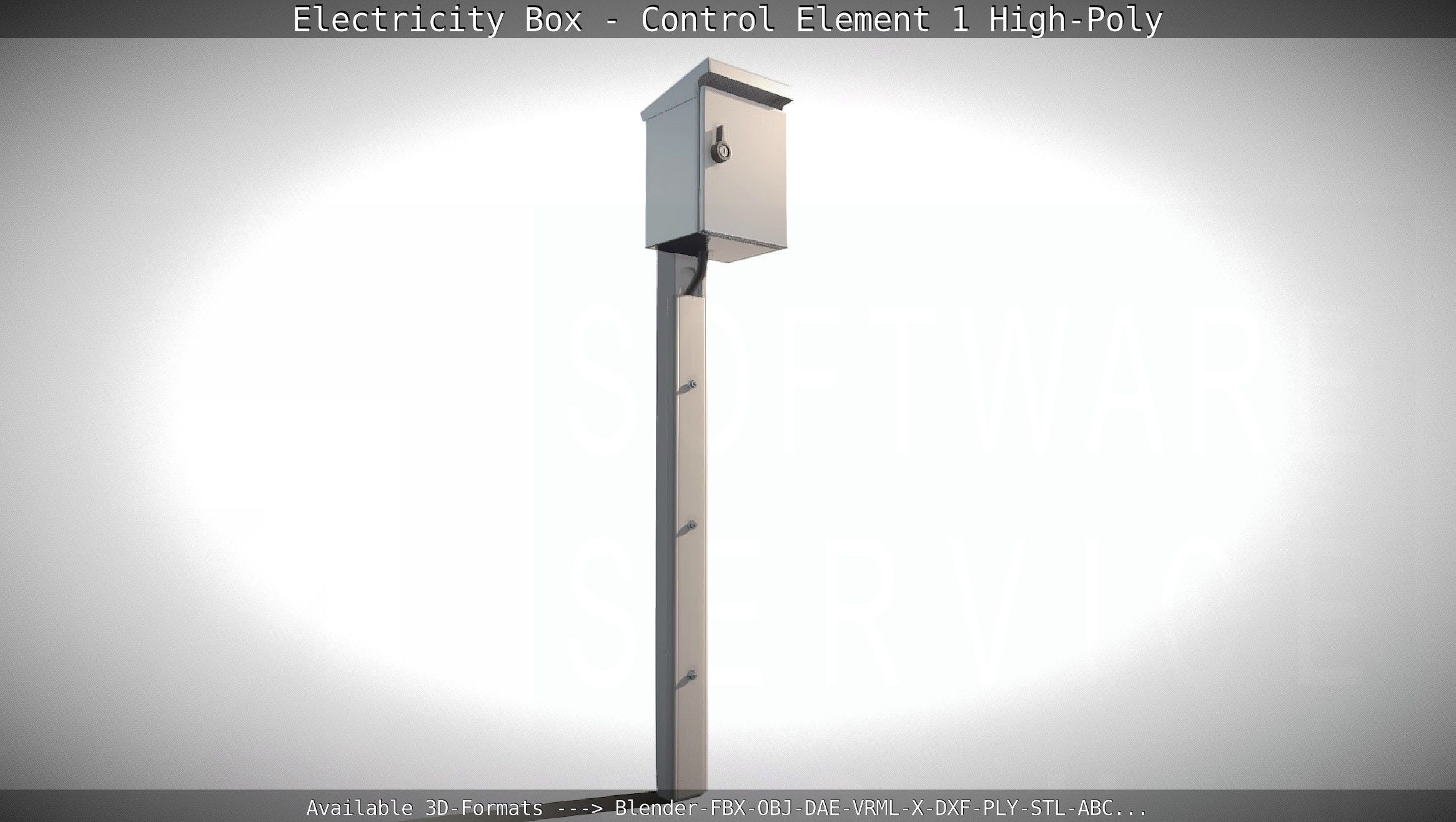 Electricity Box - Control Element 1 High-Poly Version 3D model_54