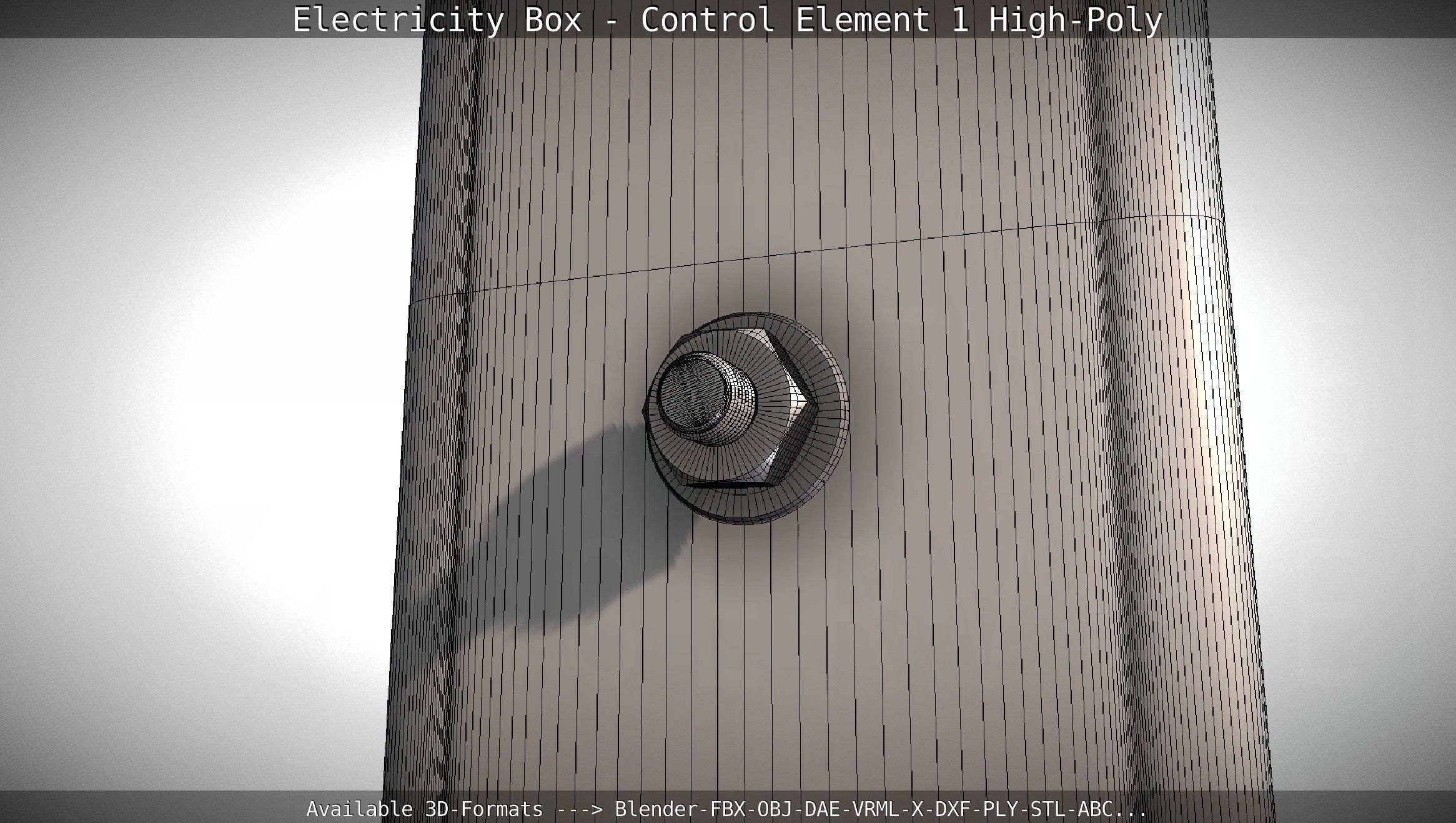 Electricity Box - Control Element 1 High-Poly Version 3D model_82
