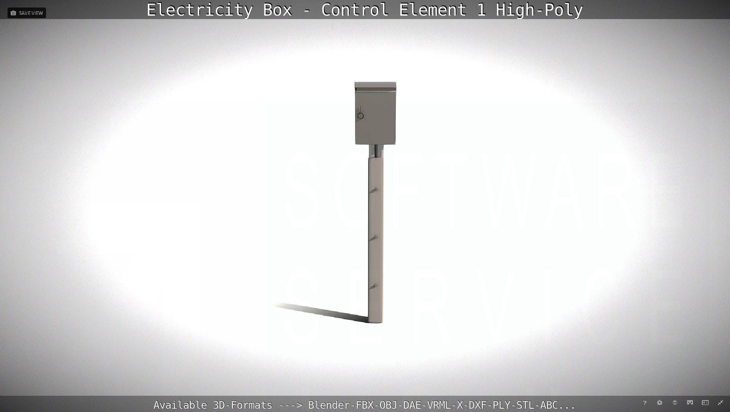 Electricity Box - Control Element 1 High-Poly Version 3D model_62