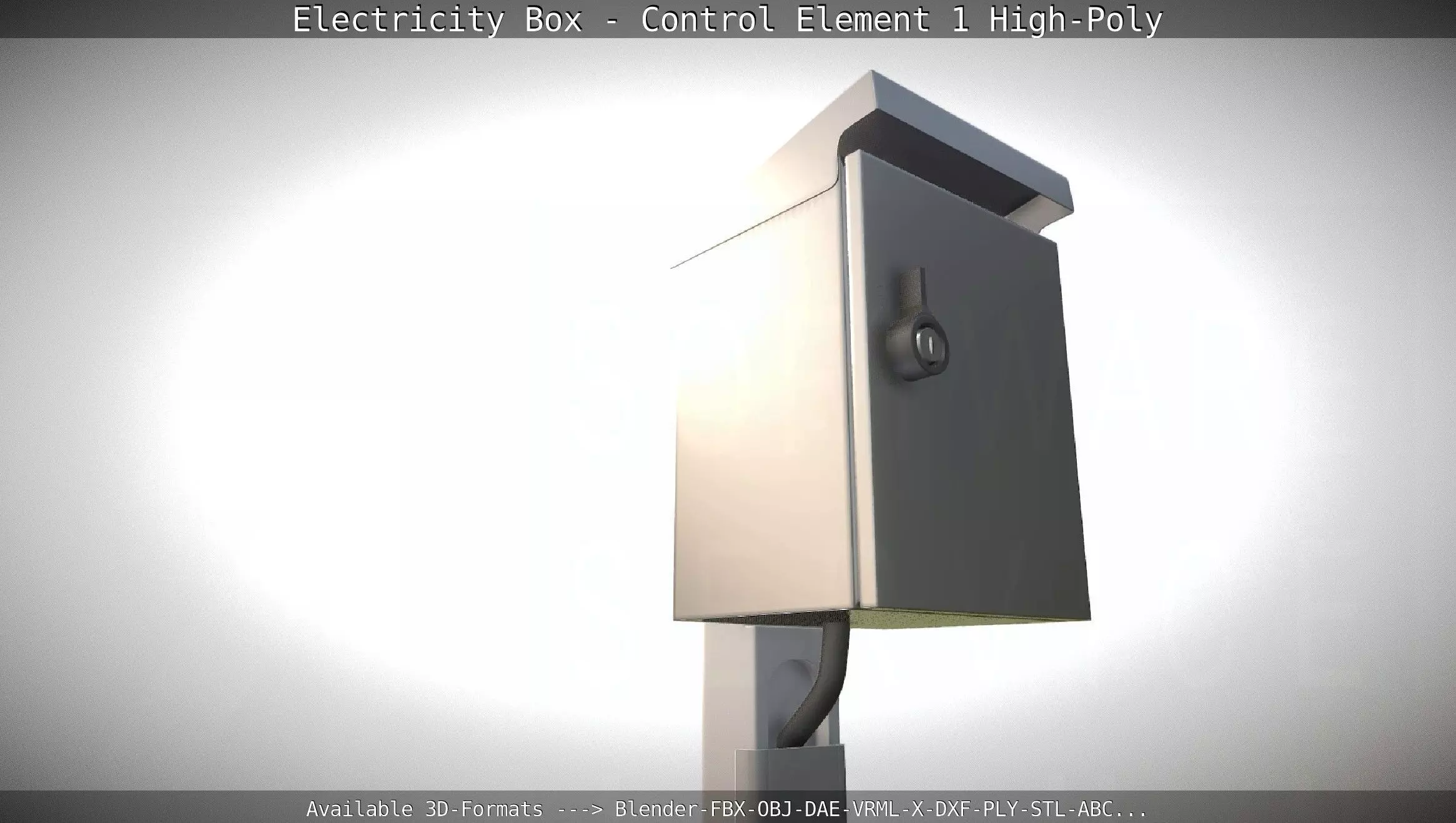 Electricity Box - Control Element 1 High-Poly Version 3D model_0