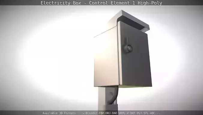 Electricity Box - Control Element 1 High-Poly Version 3D model