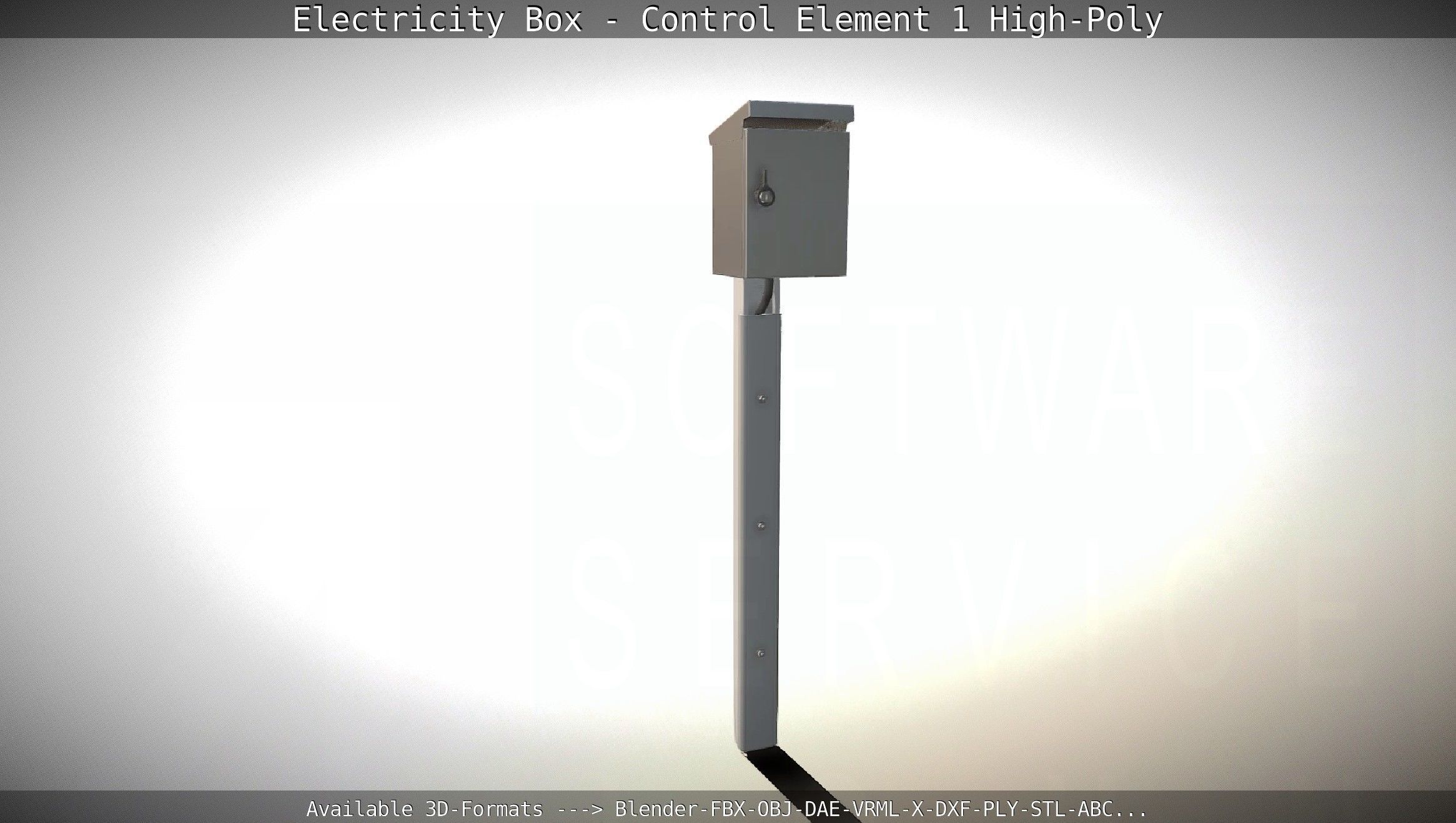 Electricity Box - Control Element 1 High-Poly Version 3D model_8