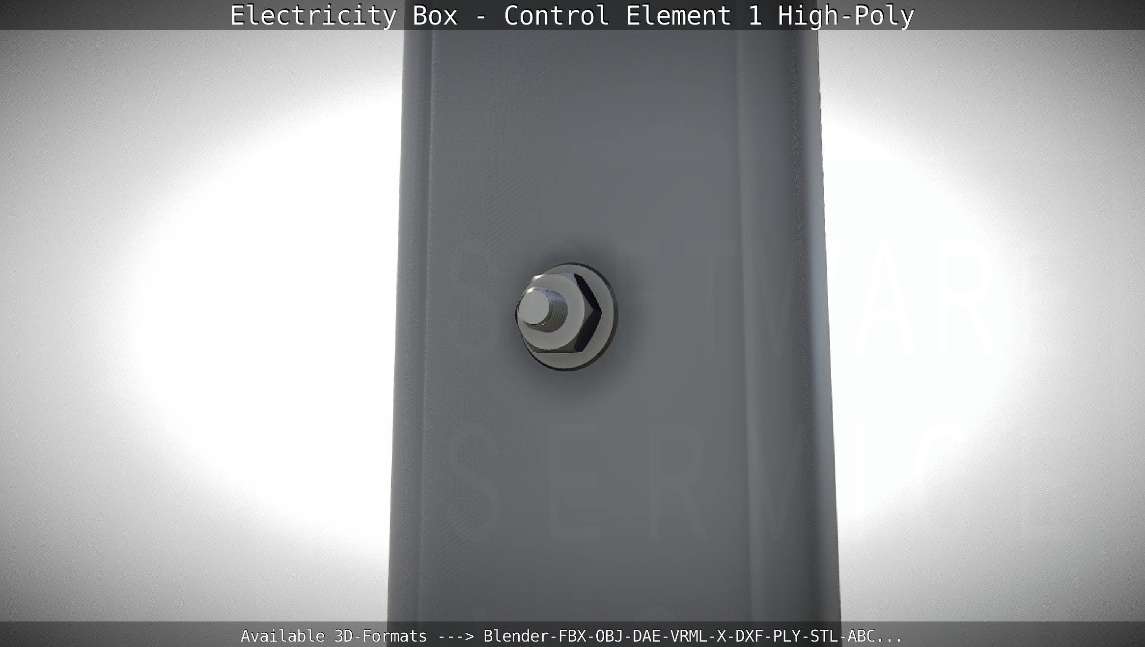 Electricity Box - Control Element 1 High-Poly Version 3D model_37