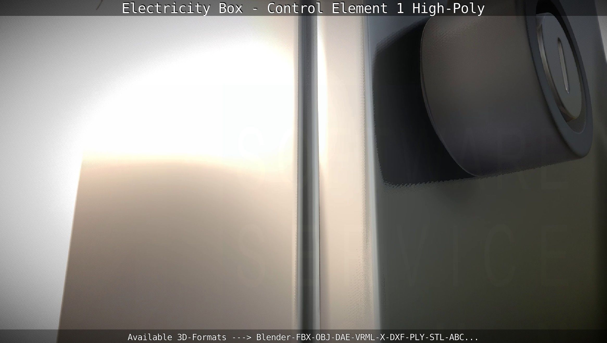 Electricity Box - Control Element 1 High-Poly Version 3D model_5